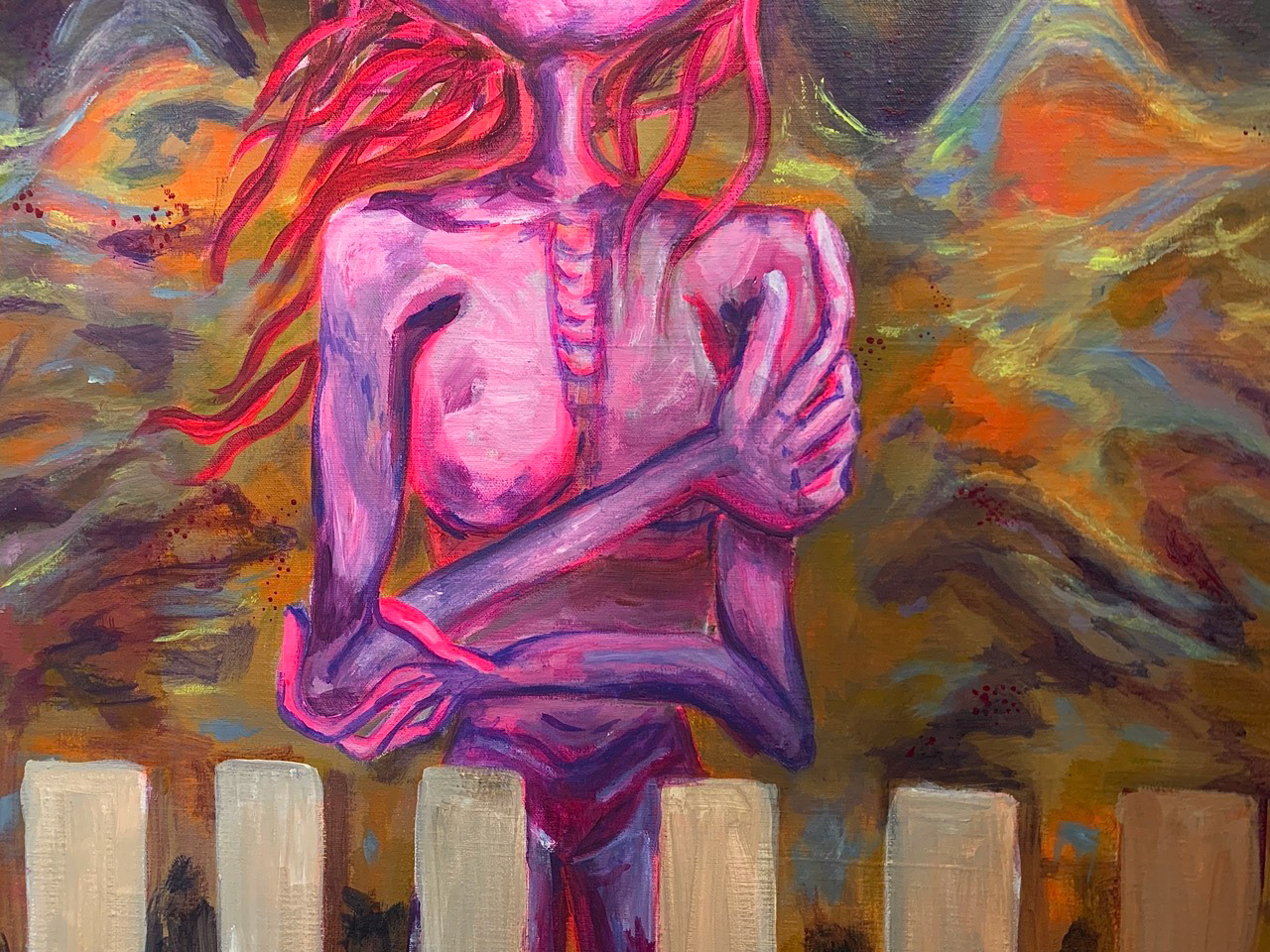 “Extremely Soft” - Acrylic on Canvas DETAIL - 36” x 48”