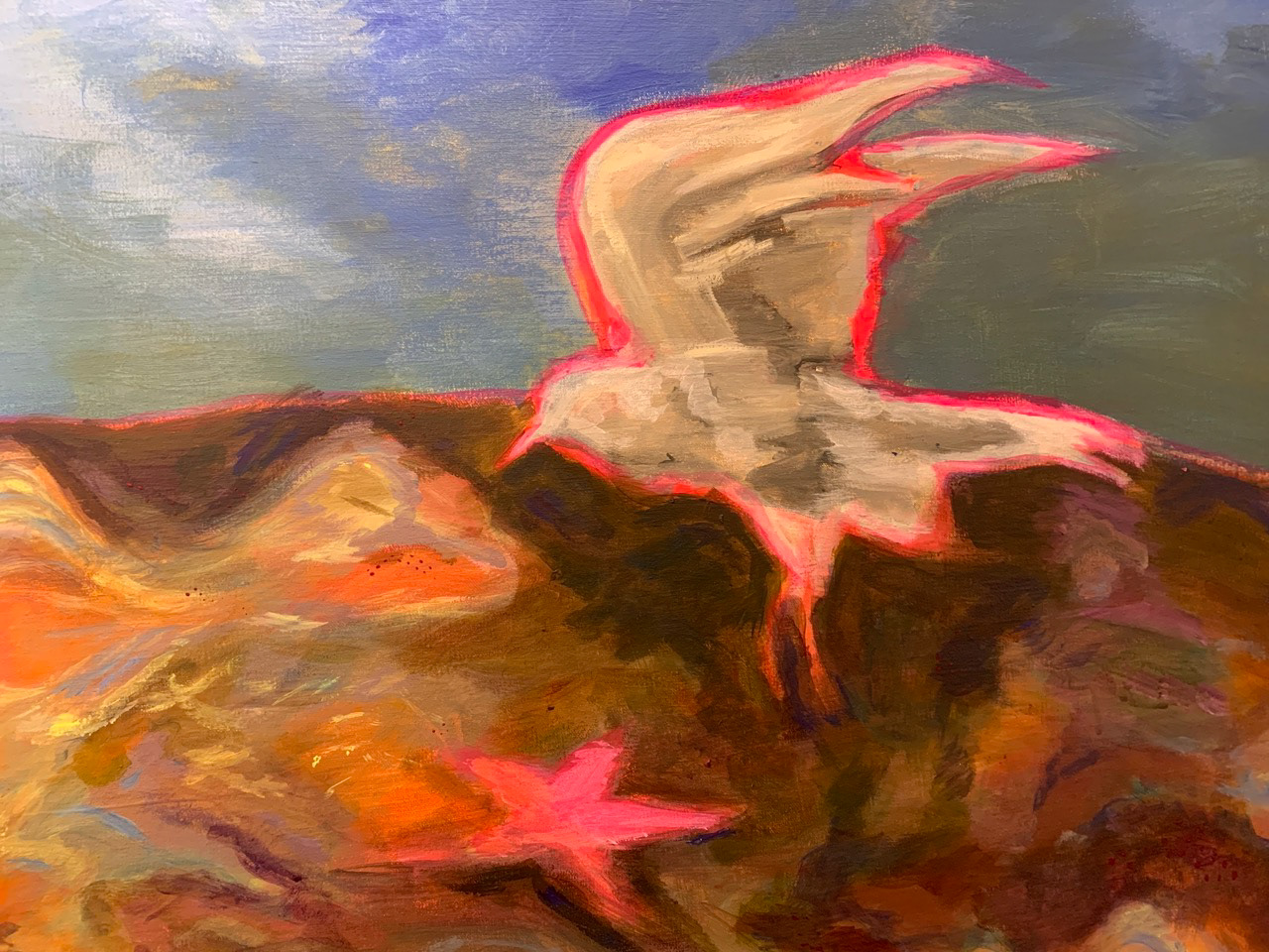 “Extremely Soft” - Acrylic on Canvas DETAIL - 36” x 48”