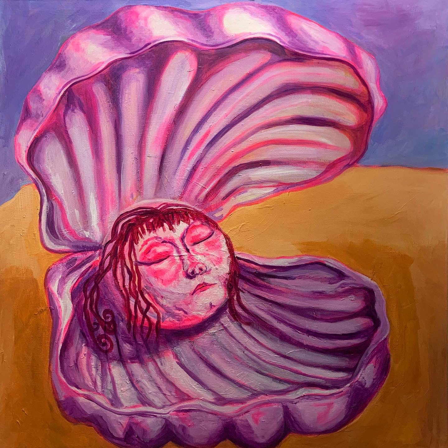 “The Only Pearl” - Acrylic on Canvas 32” x 32”