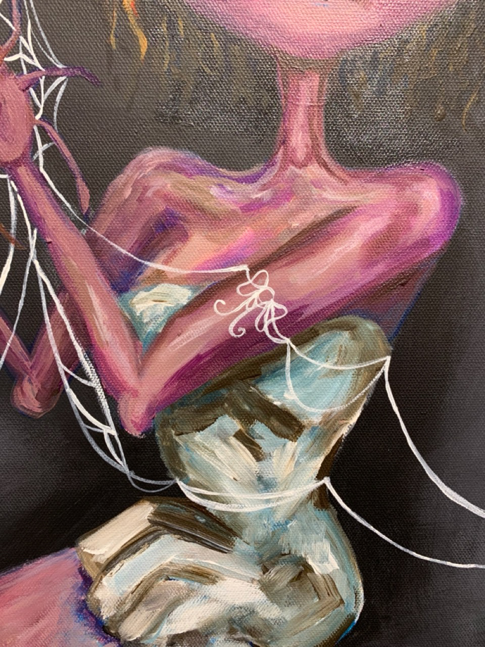 “Becoming One” - Acrylic on Canvas DETAILS 30” x 40”