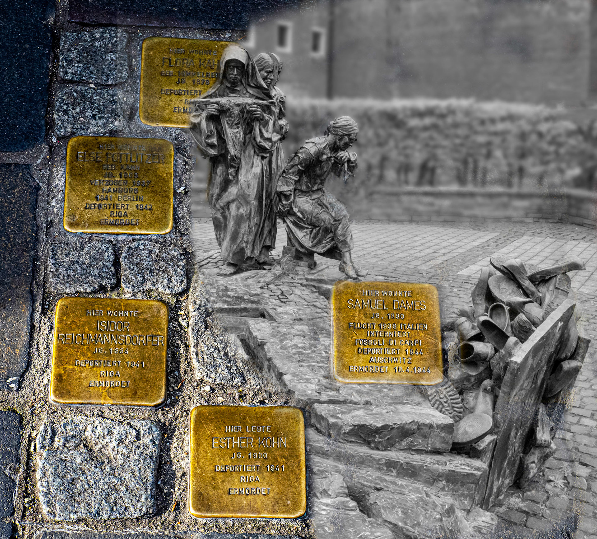 Edith Stein Statue and Stumbling Blocks