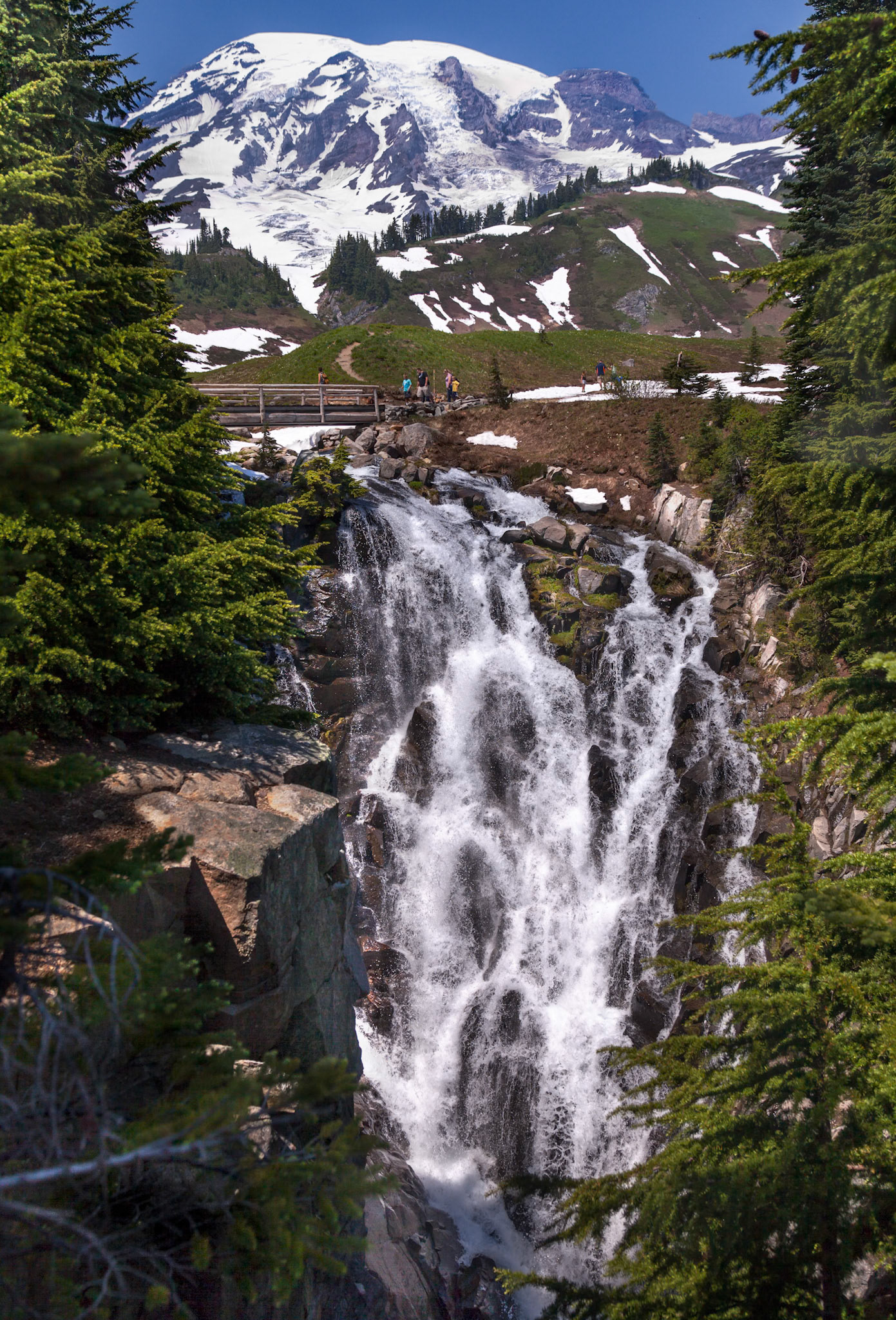Mt. Rainier & Myrtle Falls