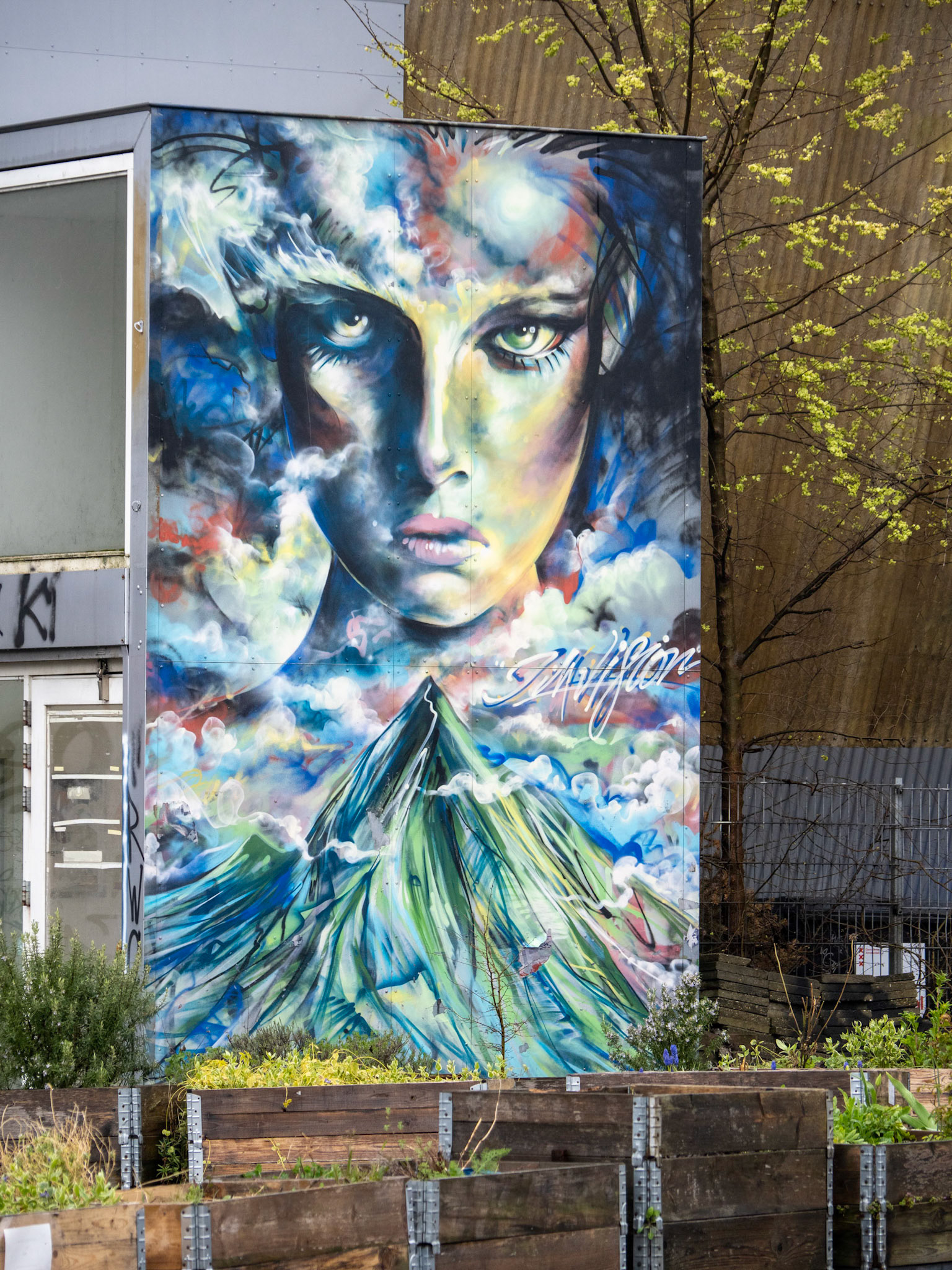 Intense Woman, Mural, Sicily