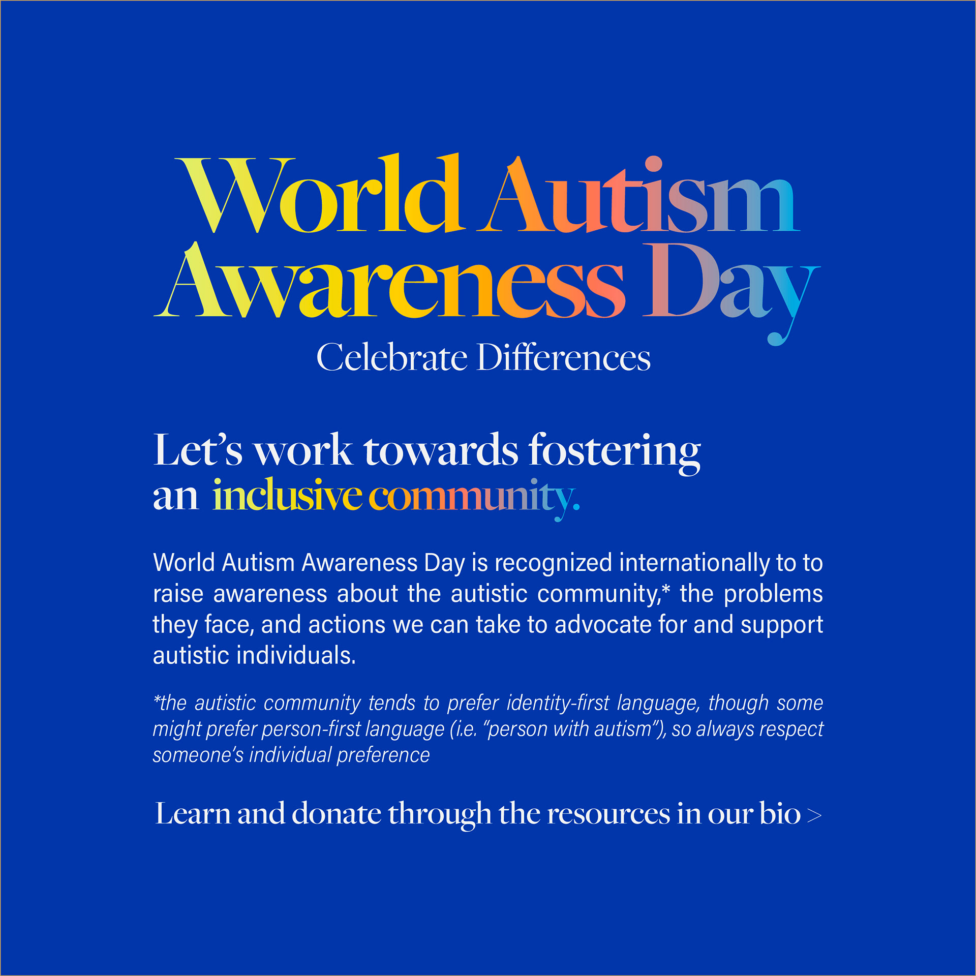 World Autism Awareness Day