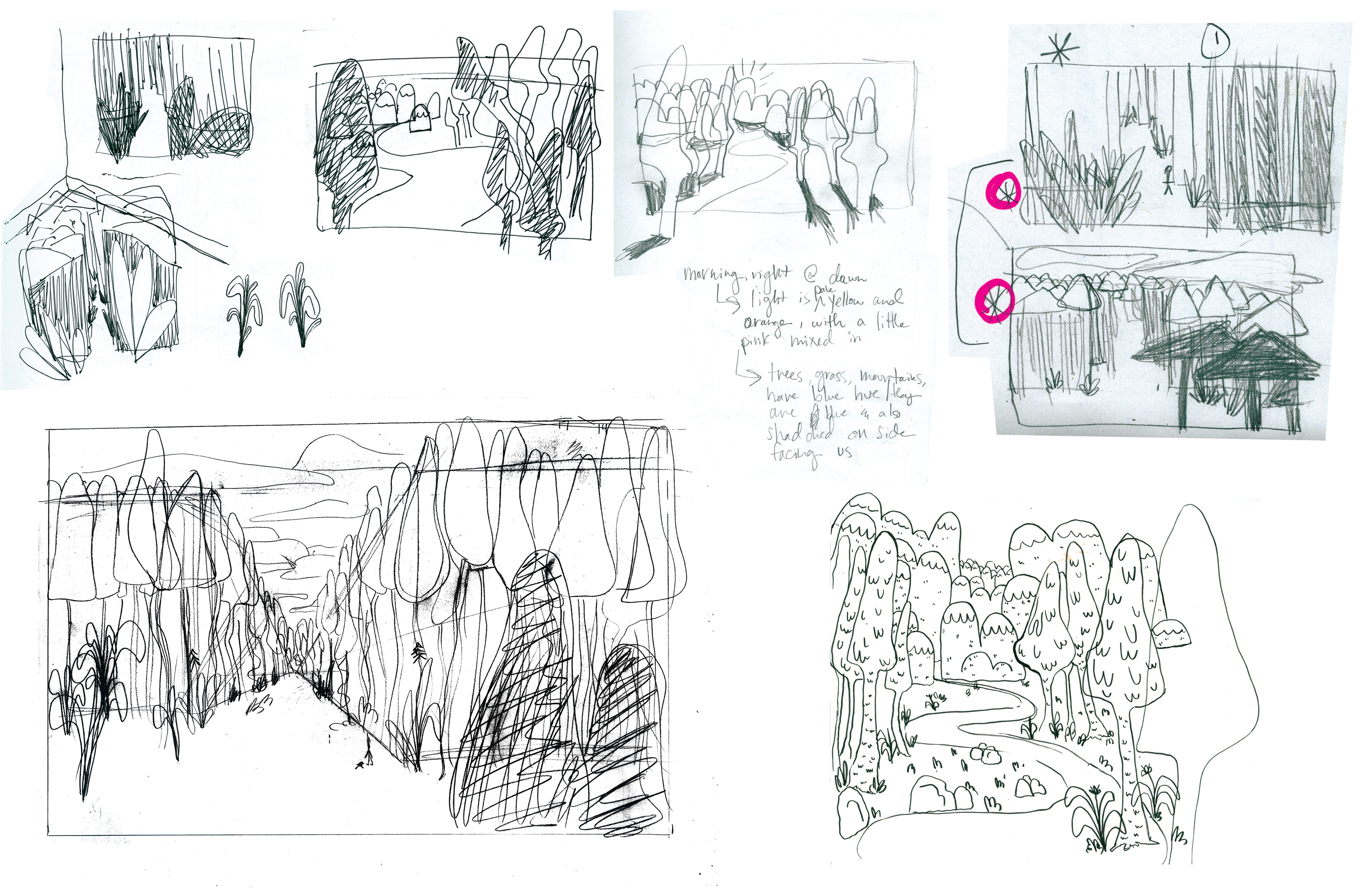 First composition sketches