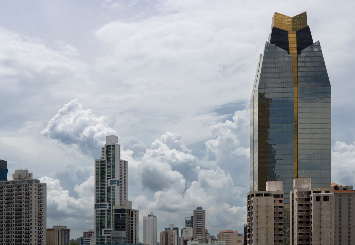 Cloudy sky during rainy season in Panama city