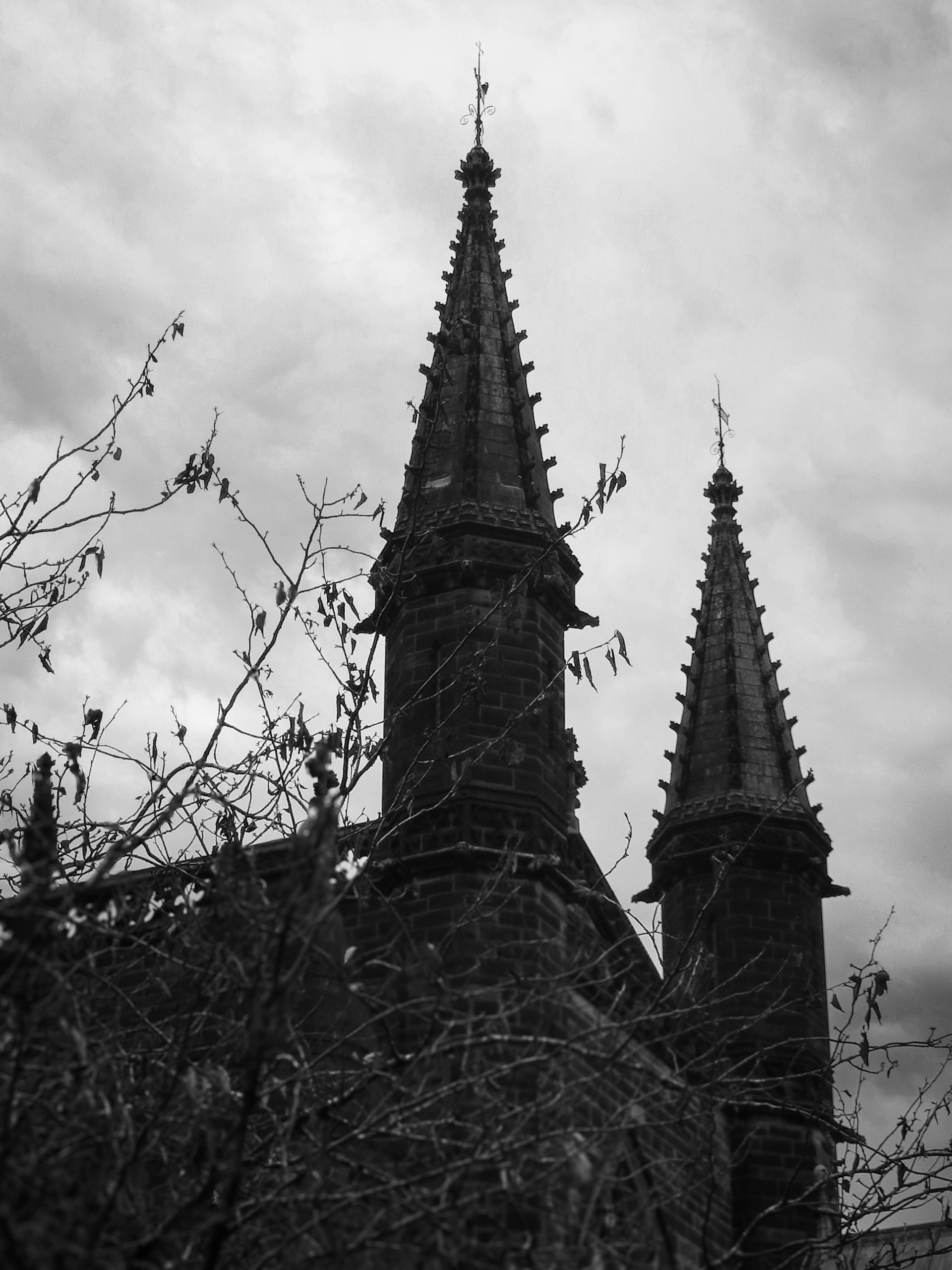 chester cathedral in the clouds