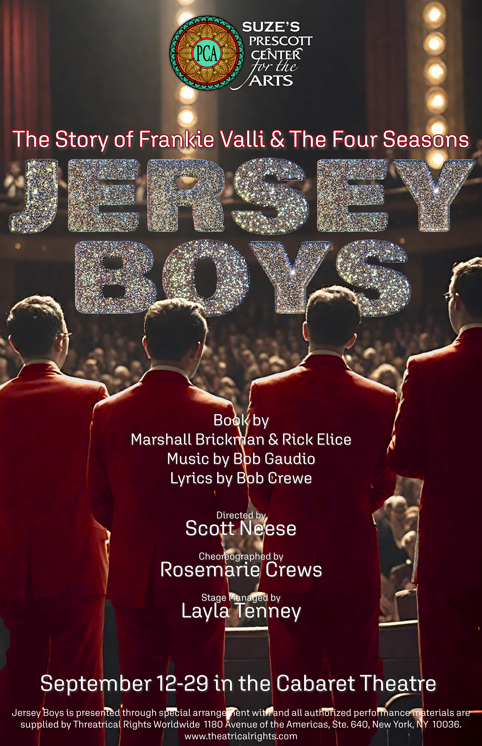 Poster for Jersey Boys, Prescott Center for the Arts