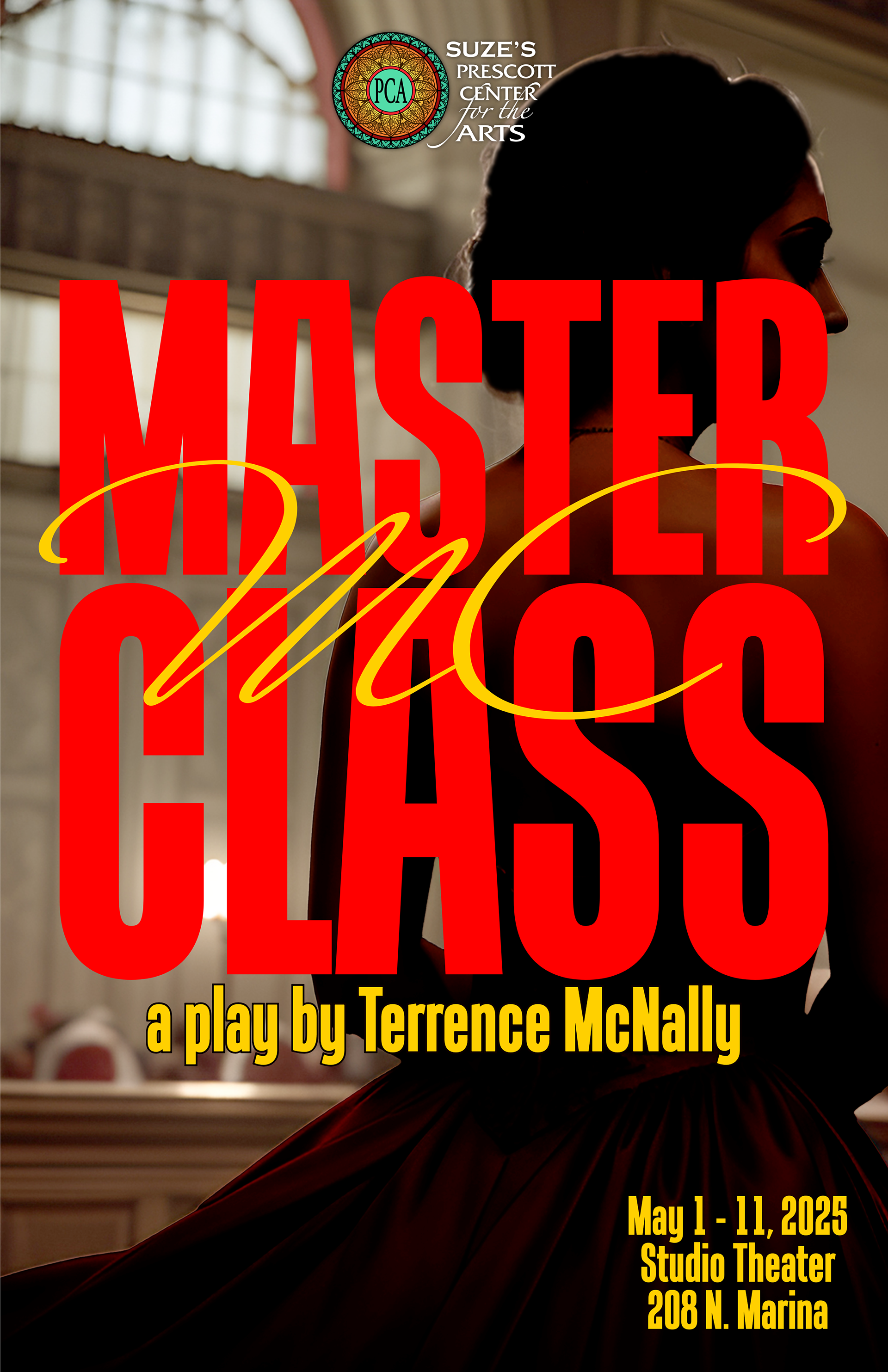 Poster Treatment for Master Class (unproduced), Prescott Center for the Arts