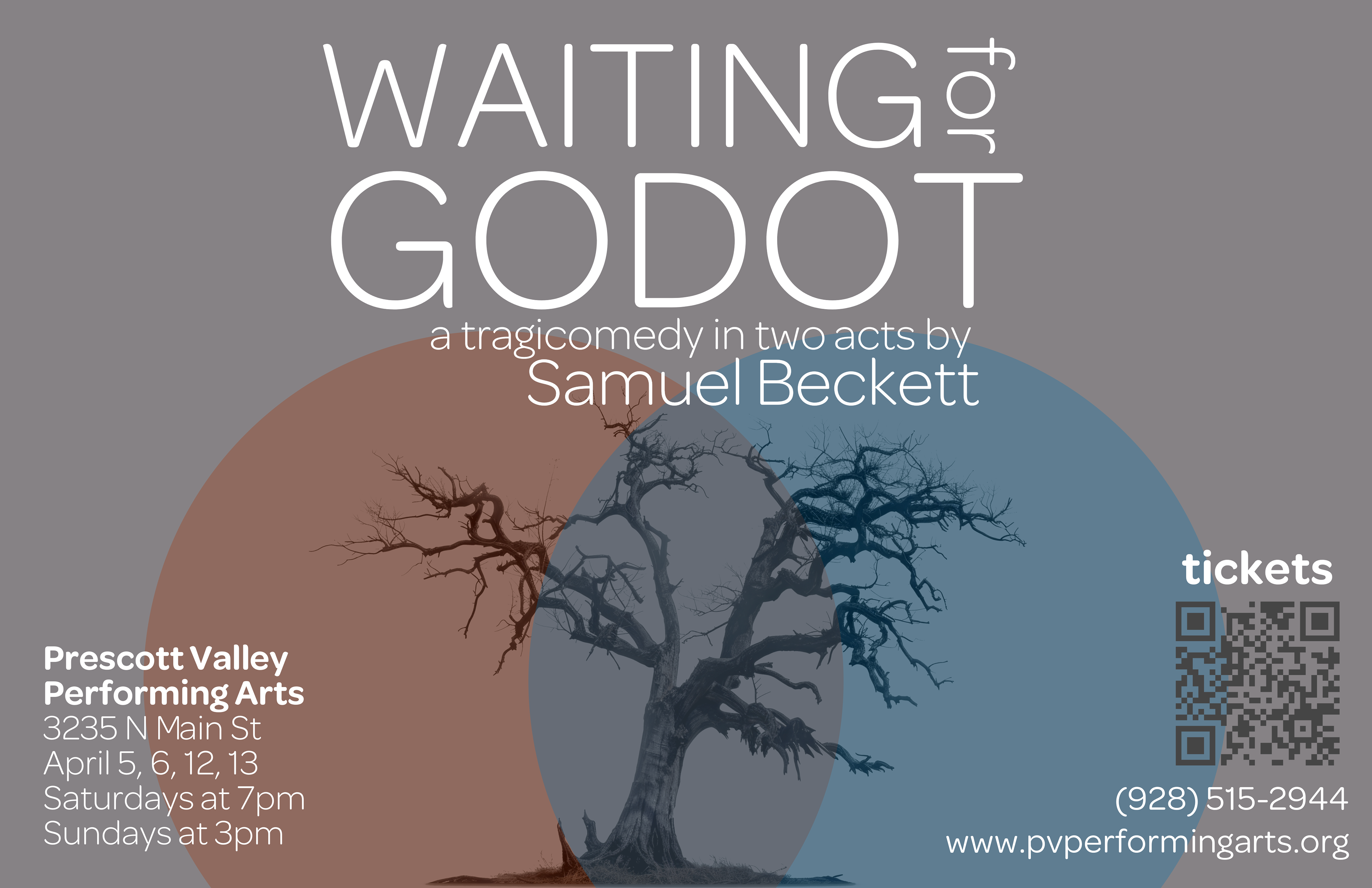 Poster for Waiting for Godot, Prescott Valley Performing Arts