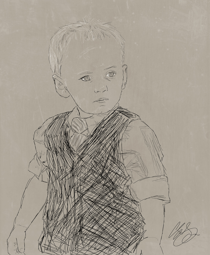 Seamus Smith, digital sketch from a photograph