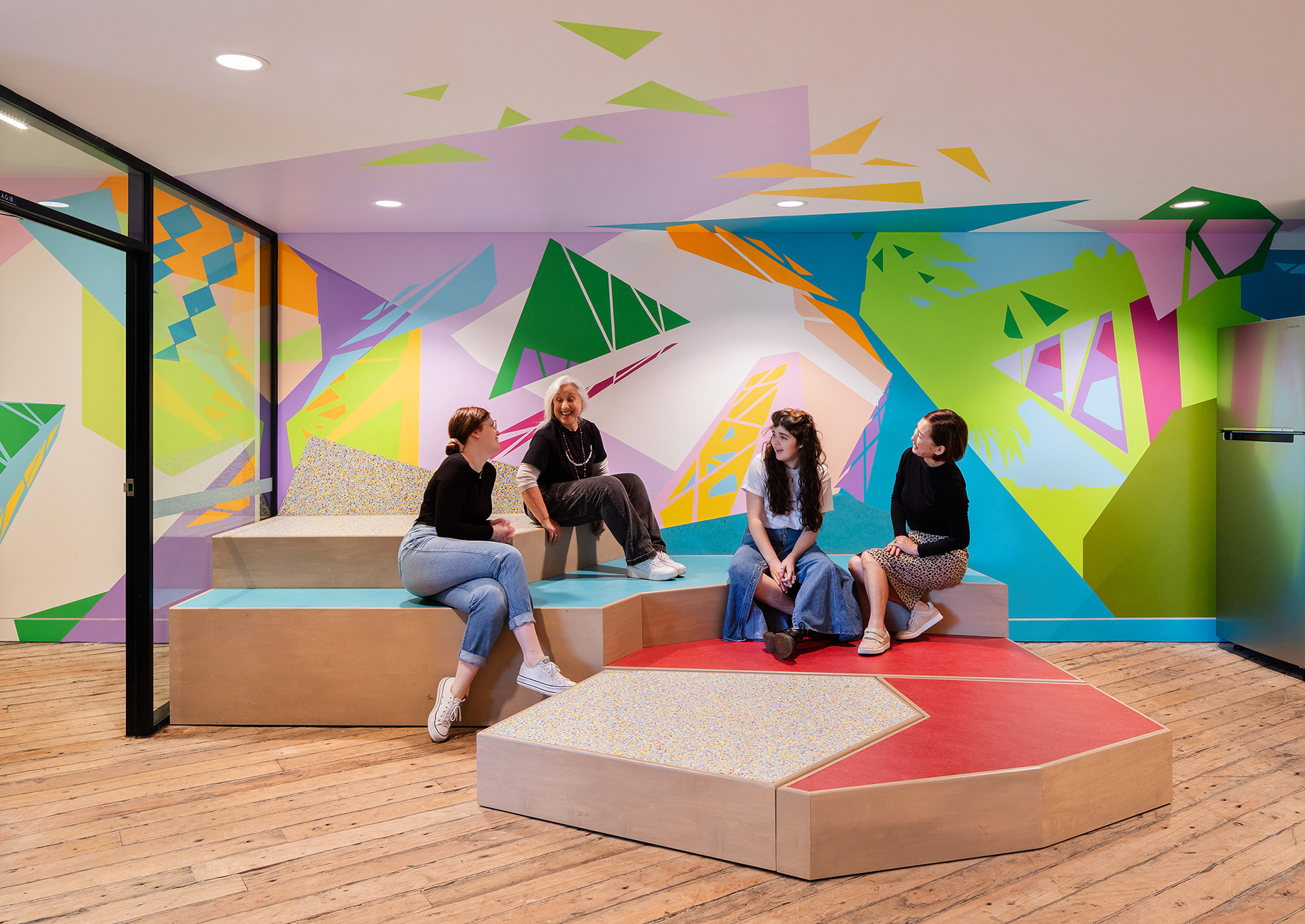 Chillzone mural by Merryn Trevethan at ATYP Sydney