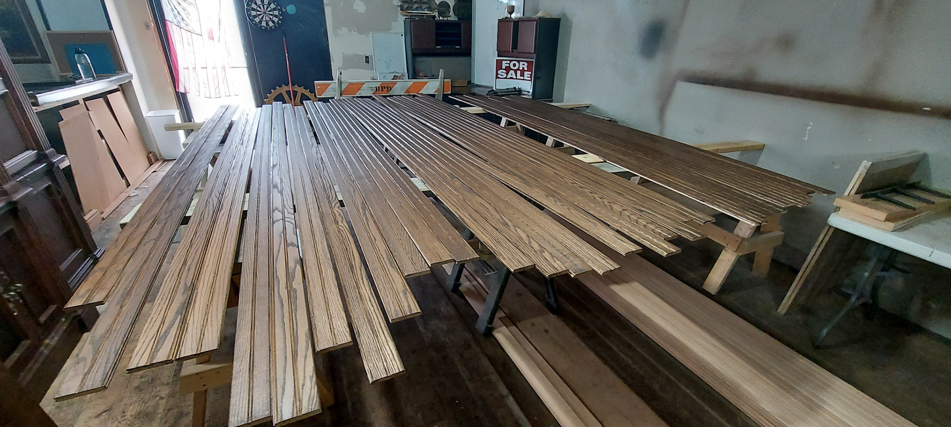 RedOak T&G beadboard ready for a Grosse Pointe ceiling