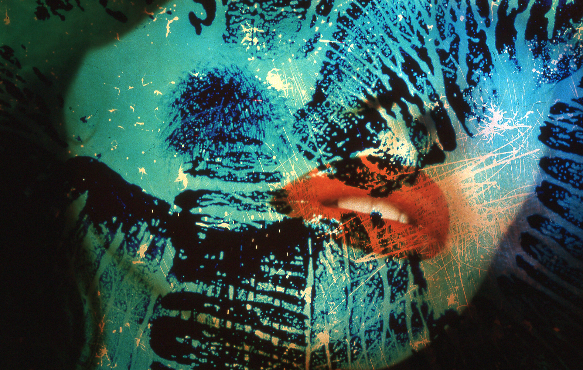 Slide film which has been treated with cosmetic substances