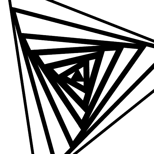 "unstable," exercise for 4.053: visual communication fundamentals, illustrator drawing using only black triangles