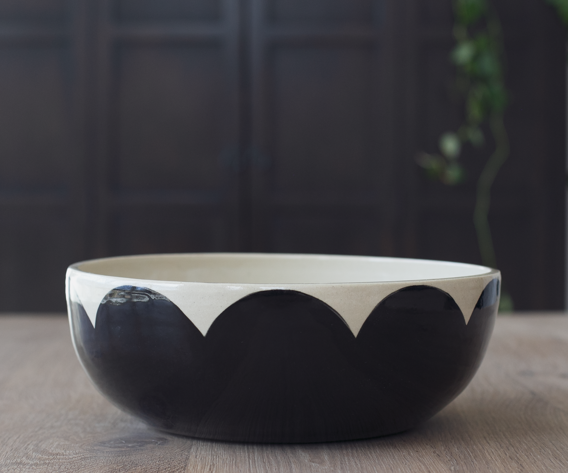 Black Scallop Bowl - SOLD