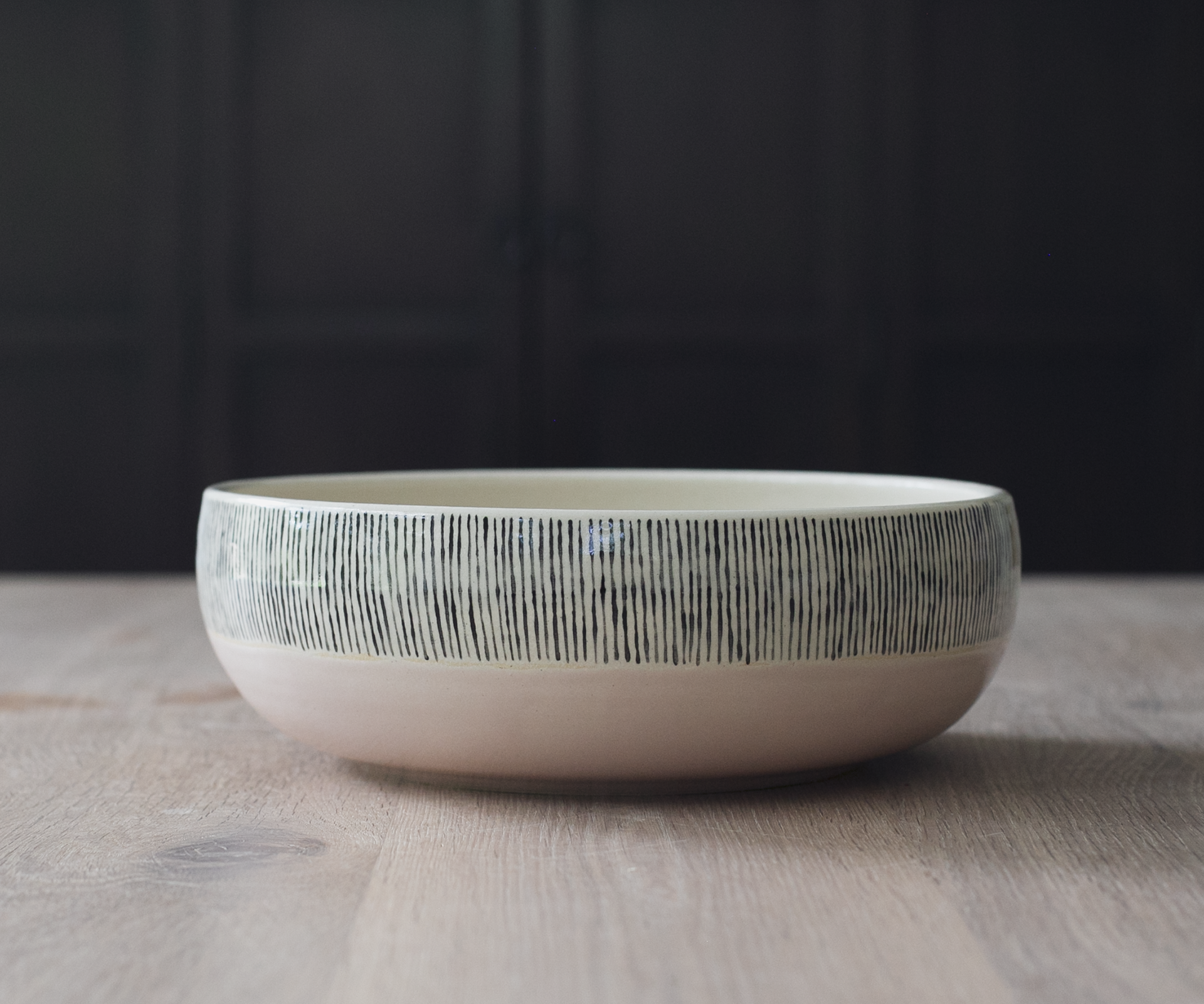 Stripes & Pink Bowl - SOLD