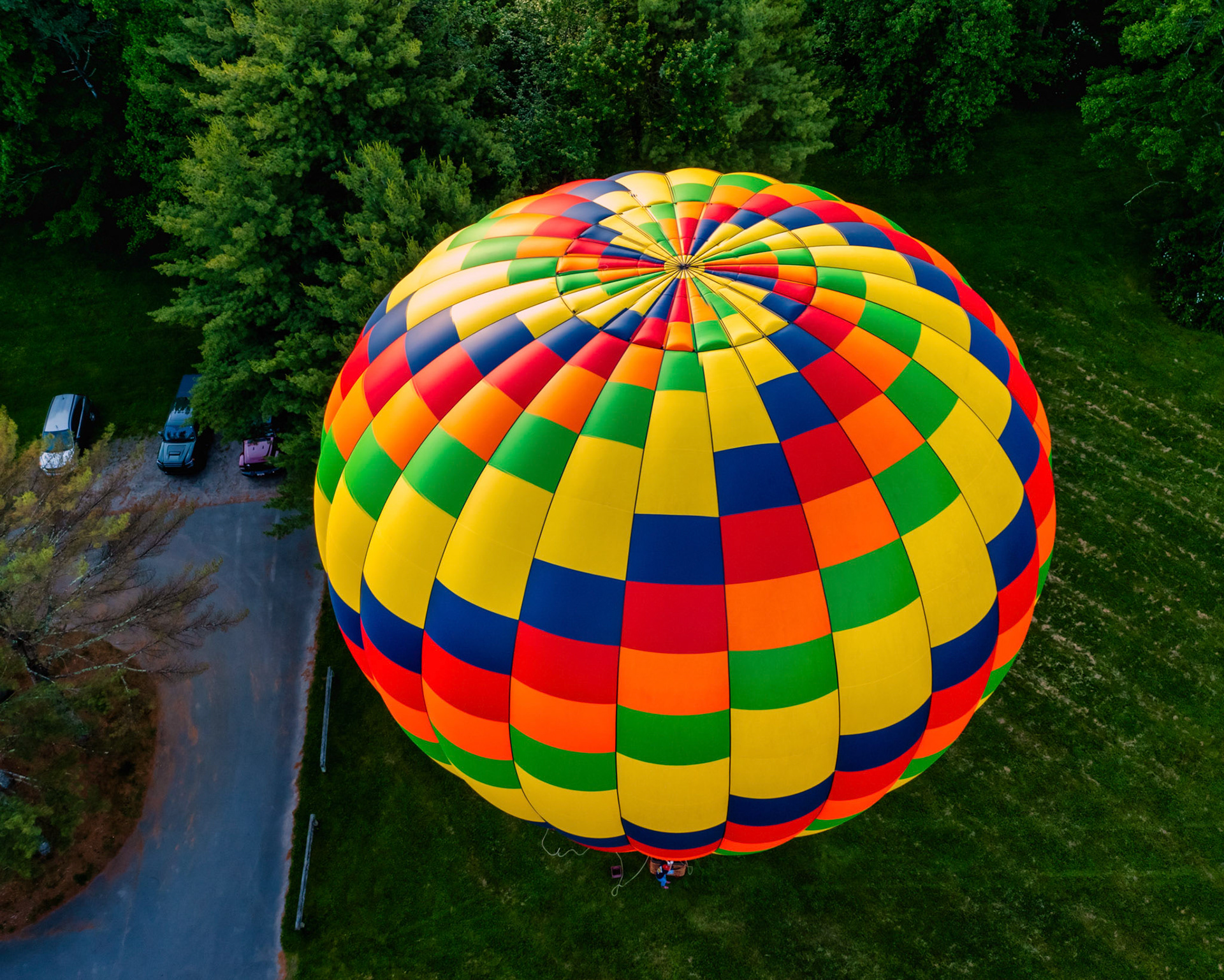 Balloon launch prep at Lackawanna State Park