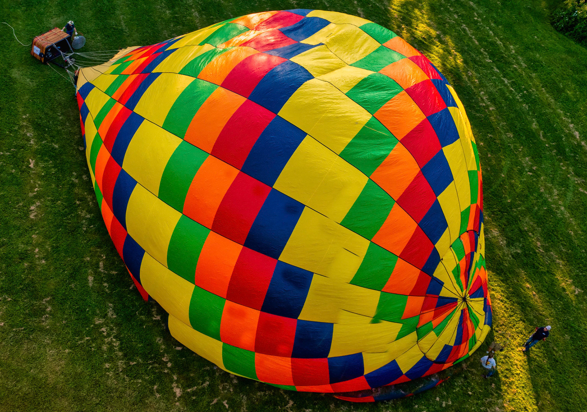 Balloon launch prep at Lackawanna State Park