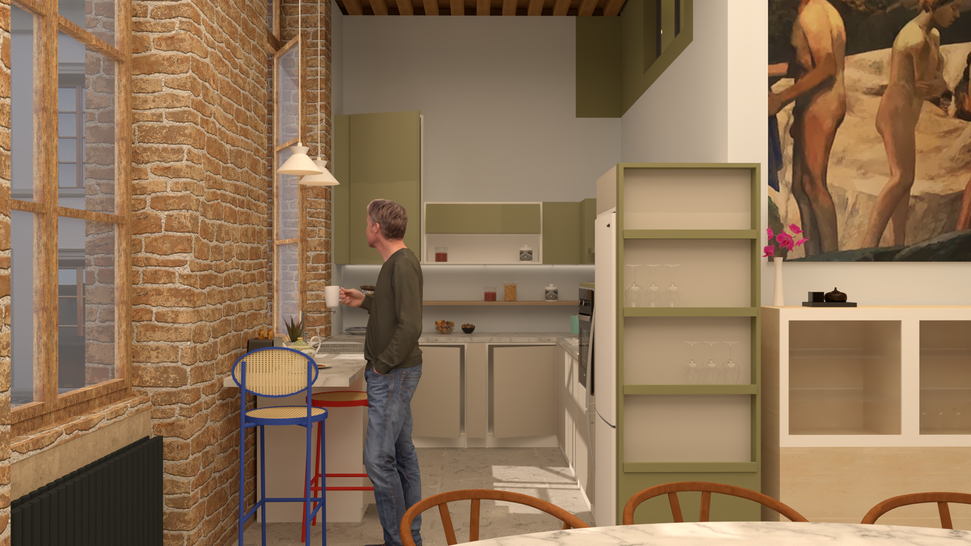 Nouvelle cuisine plus ouverte et fonctionnelle