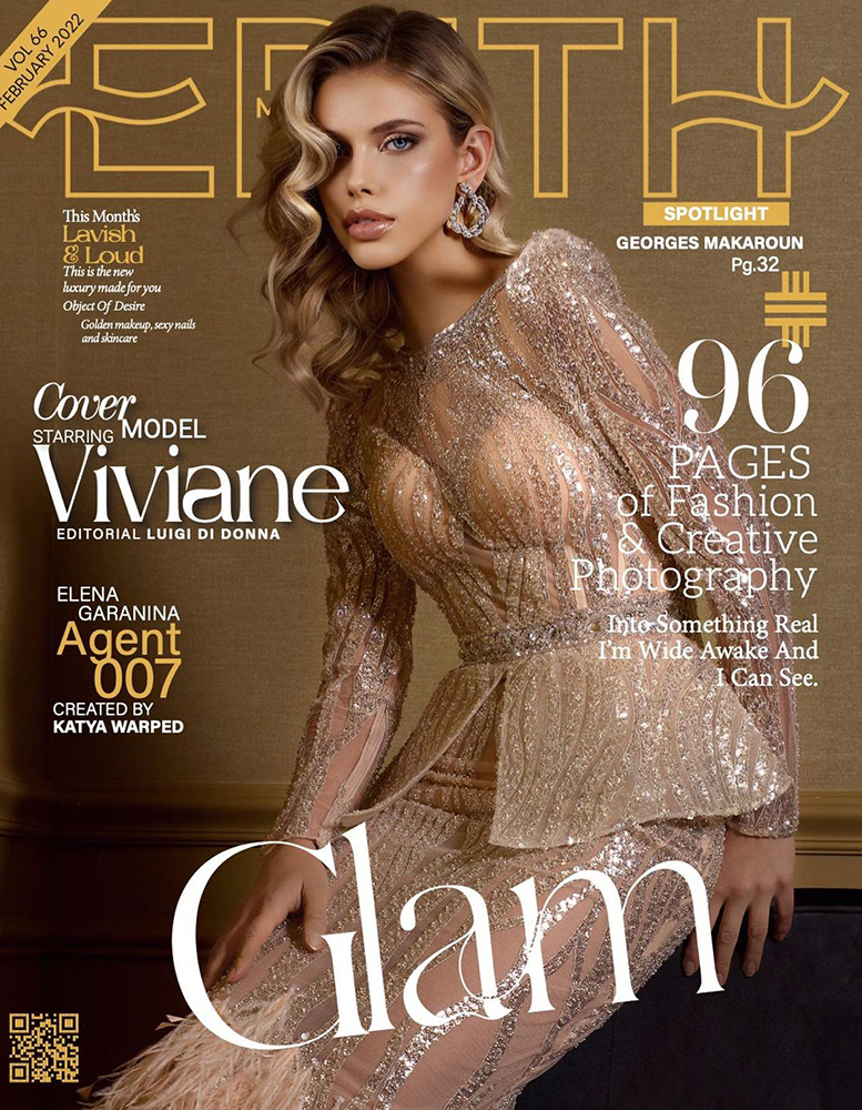 The `Coralia’ couture dress embodying timeless glamour by GEORGES MAKAROUN on the cover of Edith Magazine. Production: @si_gna_ture_ Mannequin: @viviannetess @karinmodels_official Poste production: @n.jproduction @lelouisversailles . Make up & hair: @elsaa.makeupartist