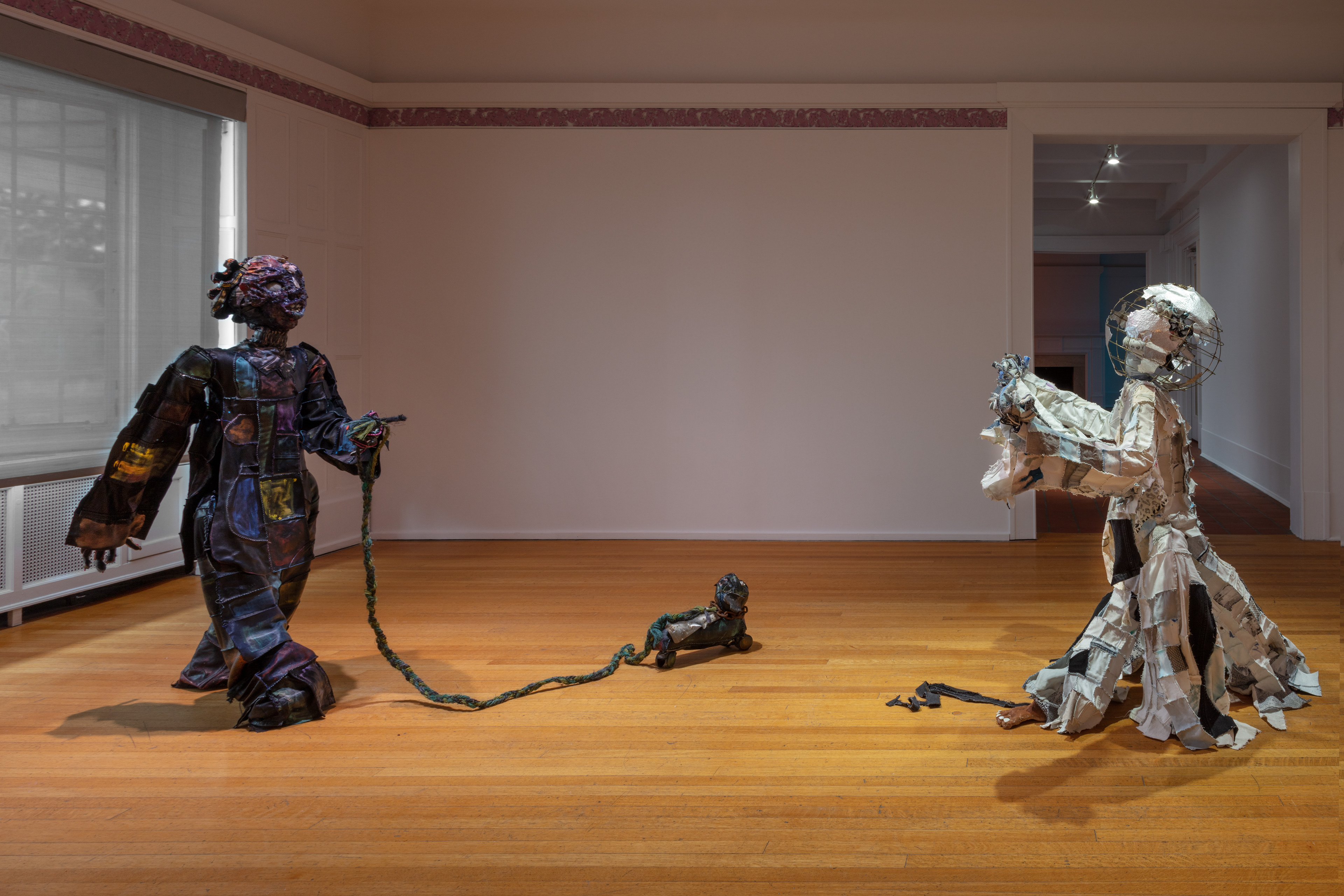 Crystal Rock and Shockwave, 2019. (left) and The Octonaut (I can be my own hands to hold), 2019 (right)