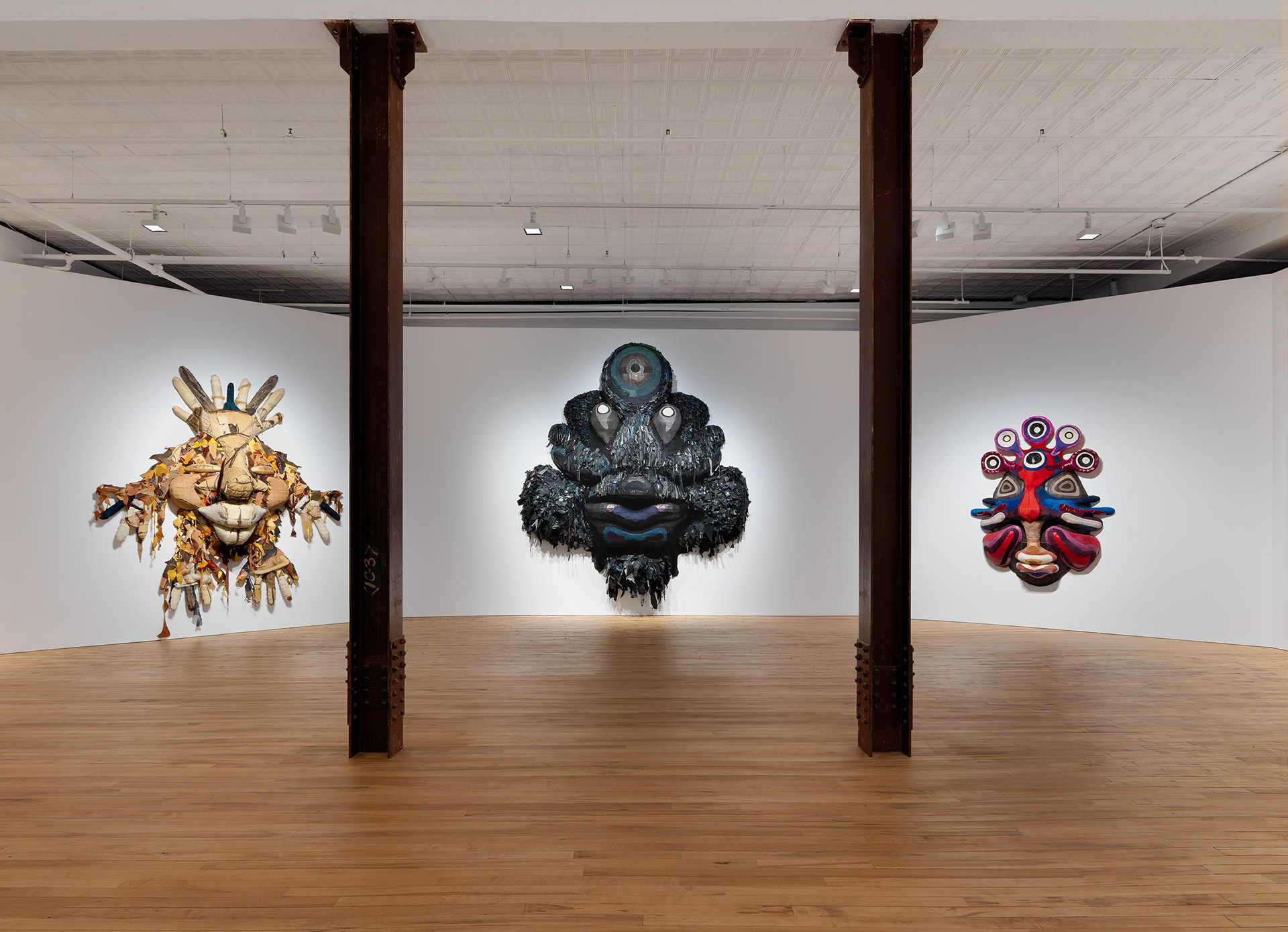 Installation view, Tau Lewis: Vox Populi, Vox Dei, October 28, 2022 – January 7, 2023, at 52 Walker, New York. Artwork © Tau Lewis. Courtesy the artist and 52 Walker, New York. Photo: Maris Hutchinson