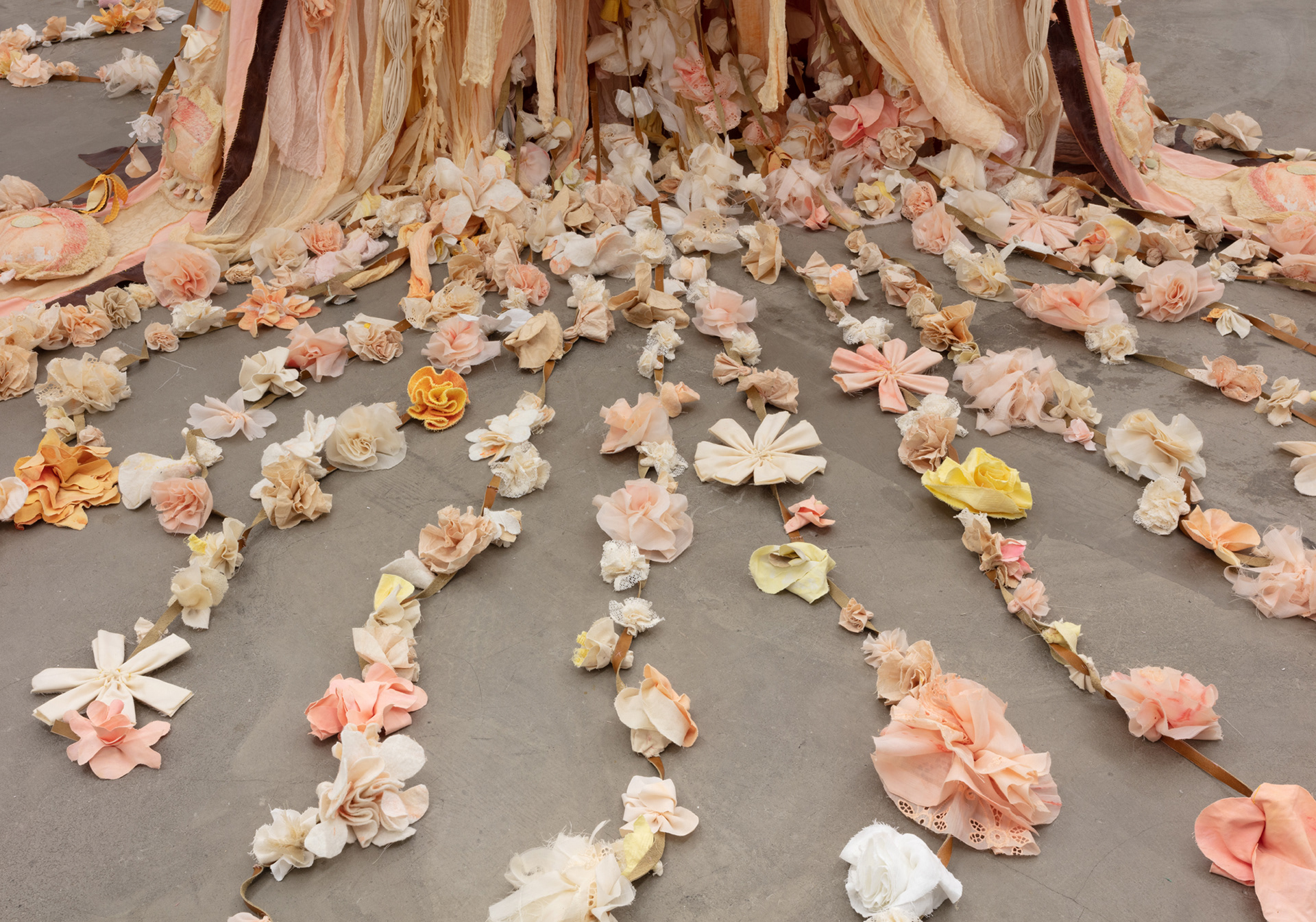 Installation view: Tau Lewis, Triumphant Alliance of the Ubiquitous Blossoms of Incarnate Souls at Cooper Cole, Toronto, Canada
