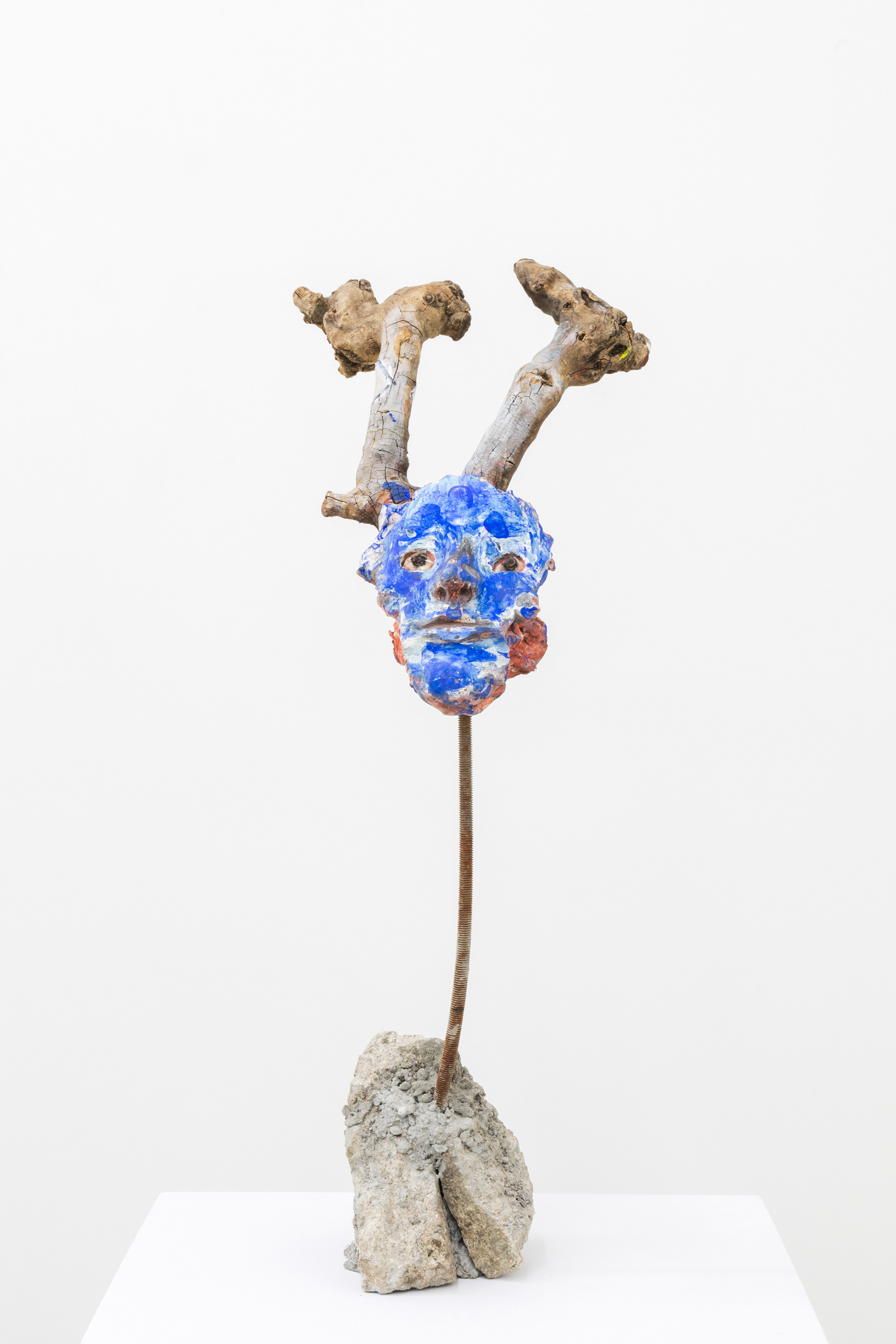 Heartbeat (quiet thrum), 2017. Hand carved plaster, seashells, chalk pastel, oil pastel, acrylic paint, secret object, wood, rebar, concrete.