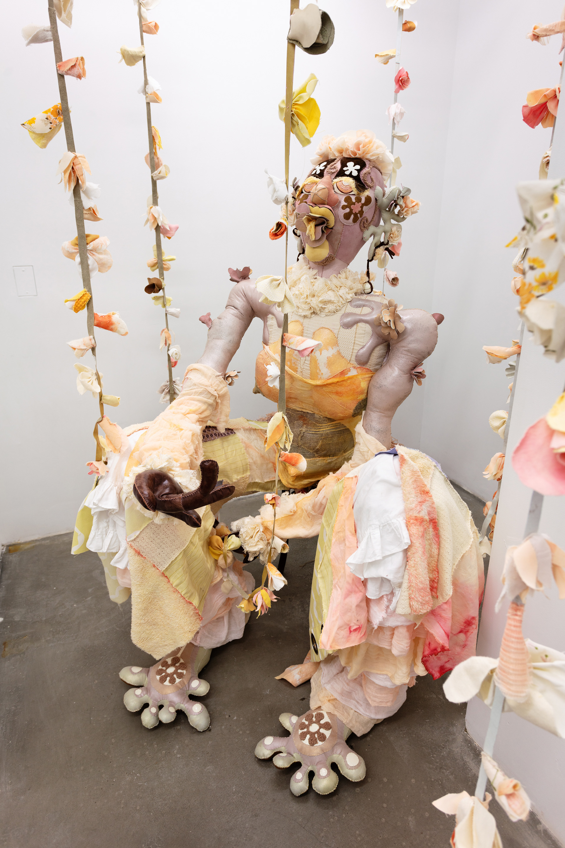 Installation view: Tau Lewis, Triumphant Alliance of the Ubiquitous Blossoms of Incarnate Souls at Cooper Cole, Toronto, Canada