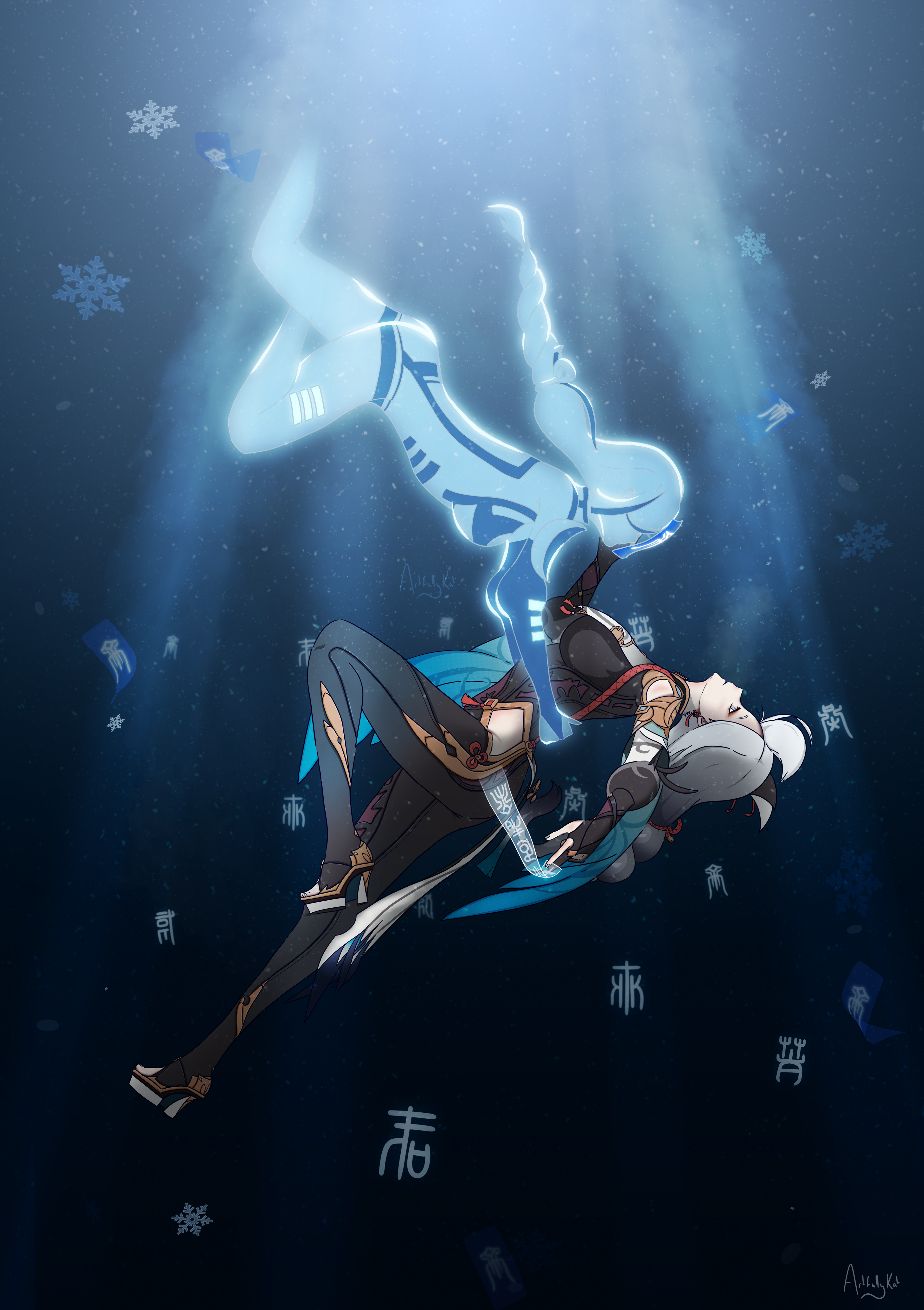 Shenhe - Fanart of a character from Genshin Impact