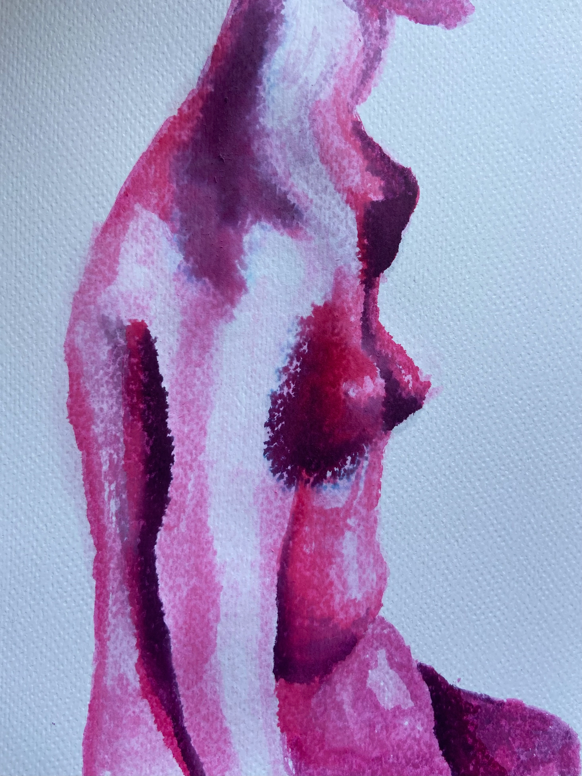 Food dye on watercolour paper