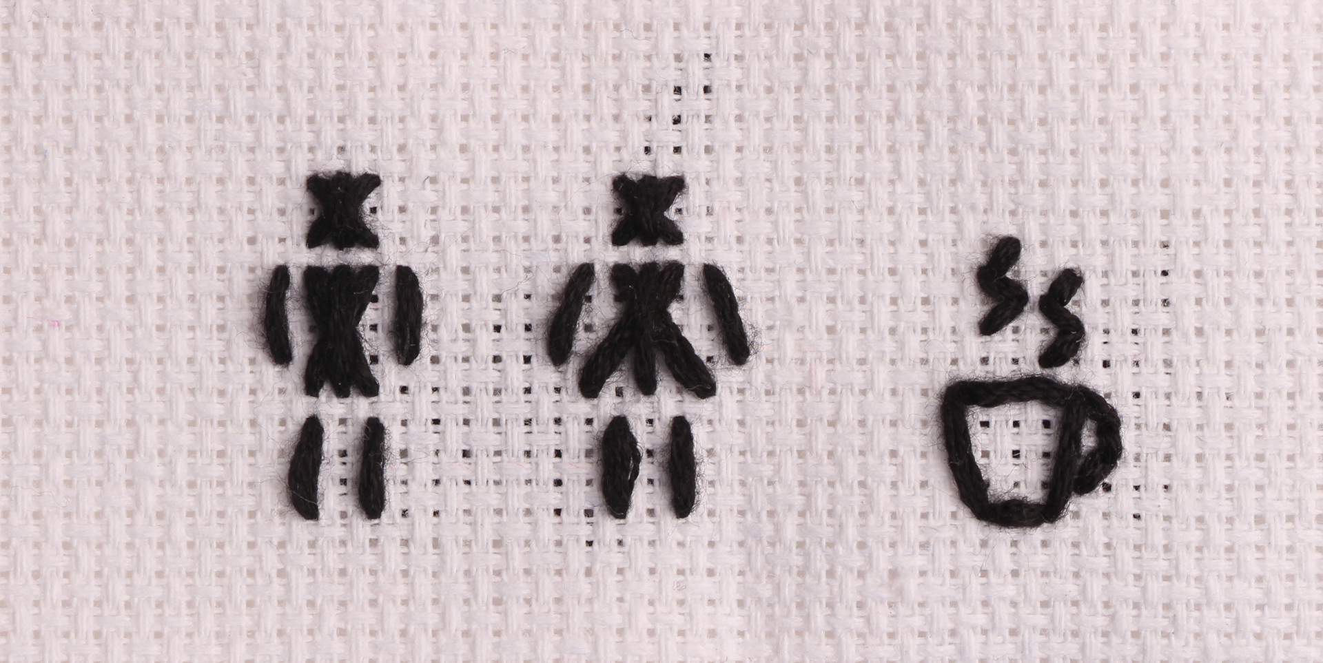 I used cross stitch for the etc