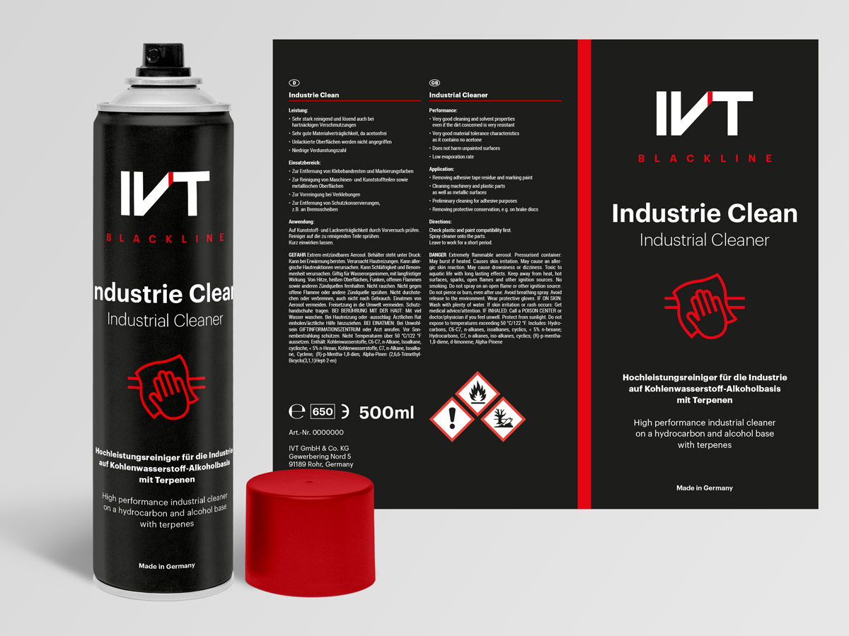 Produktmuster-Grafik für Aerosole von IVT (Entwurf)
