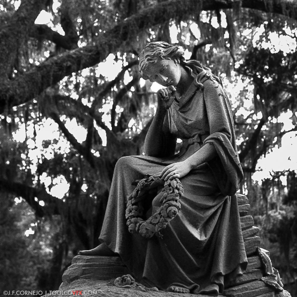 Statue of Eliza Wilhelmina Theus in Bonaventure Cemetery, Savannah GA