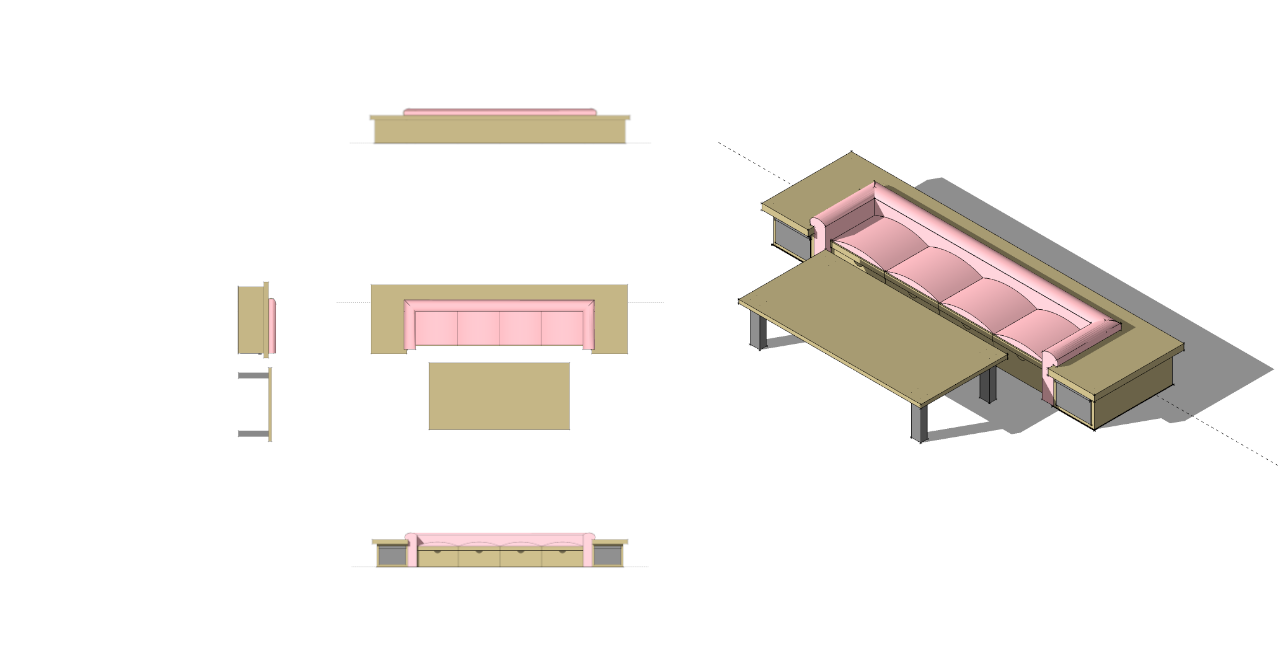 Projection axonométrique - Modélisation 3D Sketchup
