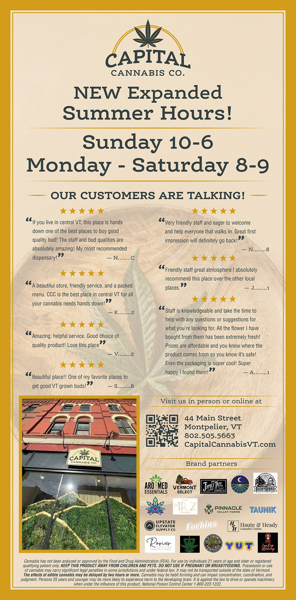 Captial Cannabis Company Full Page Times Argus Ad