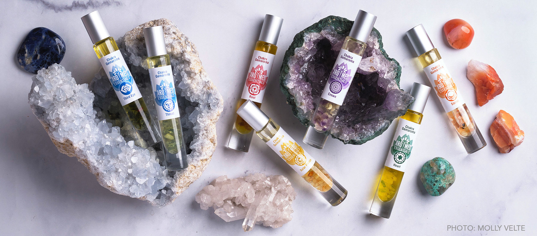 AroMed Essentials Chakra Gemaroma Label Design