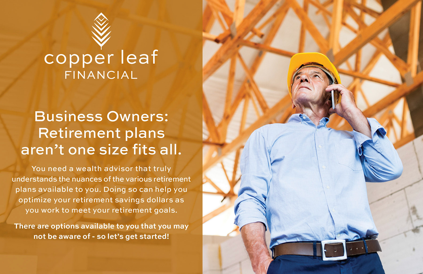 Copper Leaf Financial Postcard