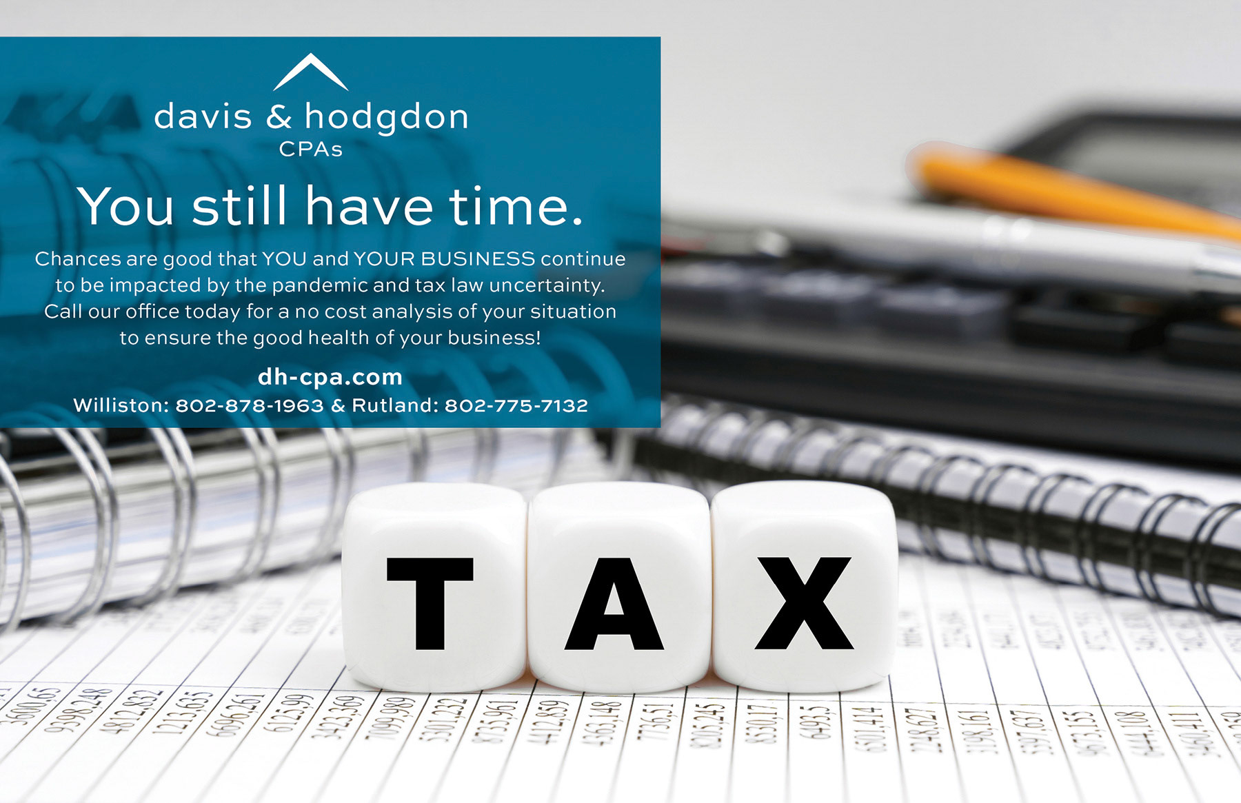 David and Hodgdon CPAs Postcard