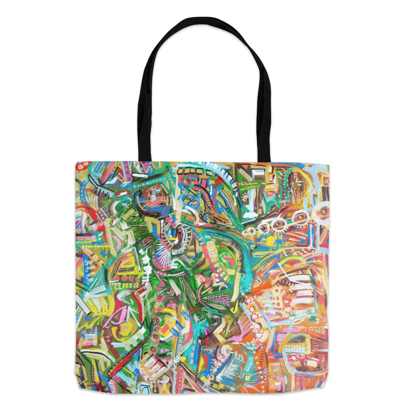 Mother Dancing with Family Bags