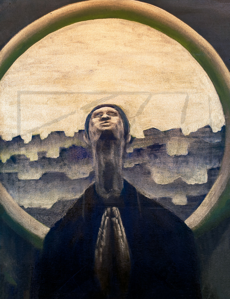 Pray for the City, Too. Acrylic on canvas by Kyle Epps. Remembering Horrace Pippin.