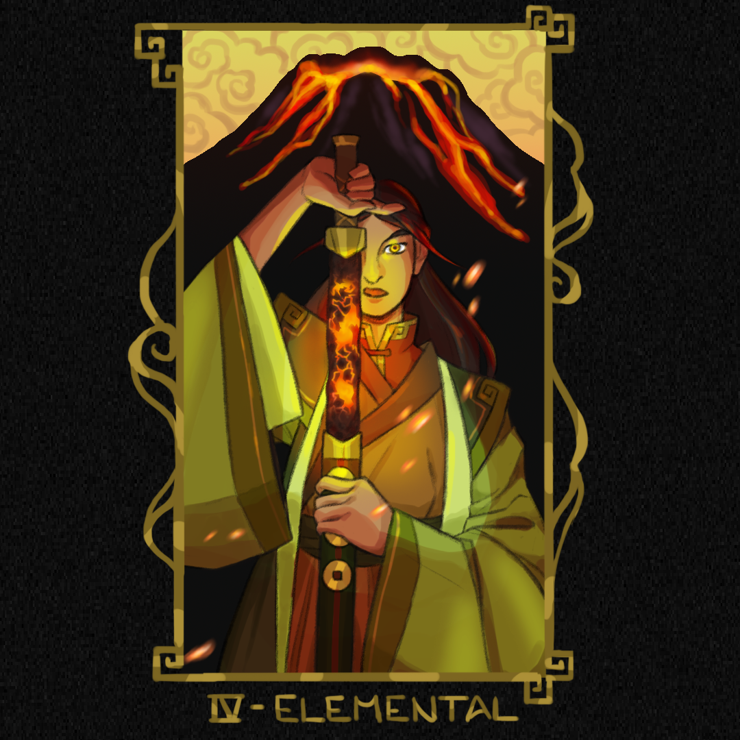 Tarot card concept - Elemental sword