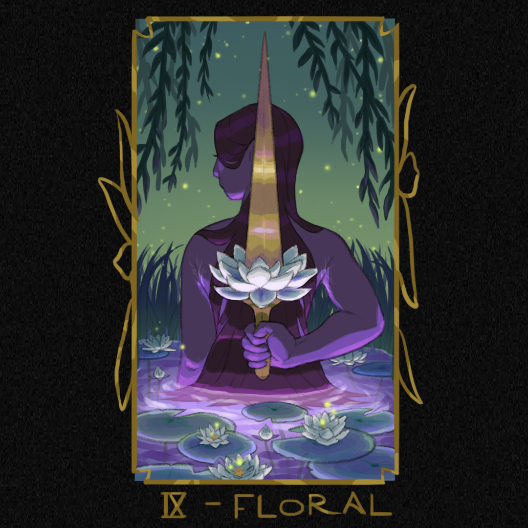 Tarot card concept - Floral sword