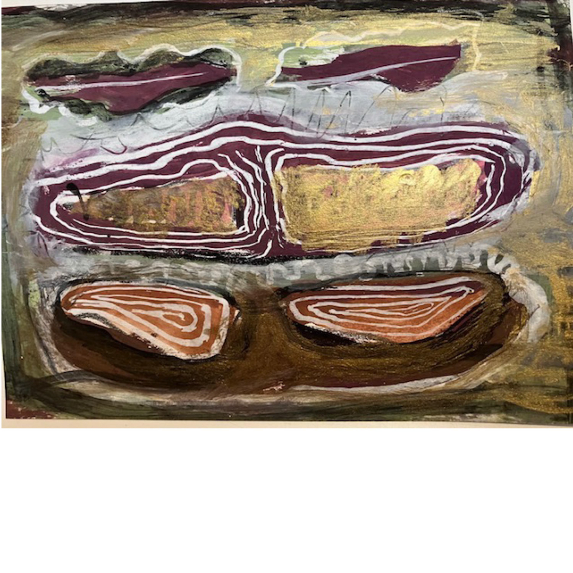 Divided – 2025, 5.5 x 8” acrylic