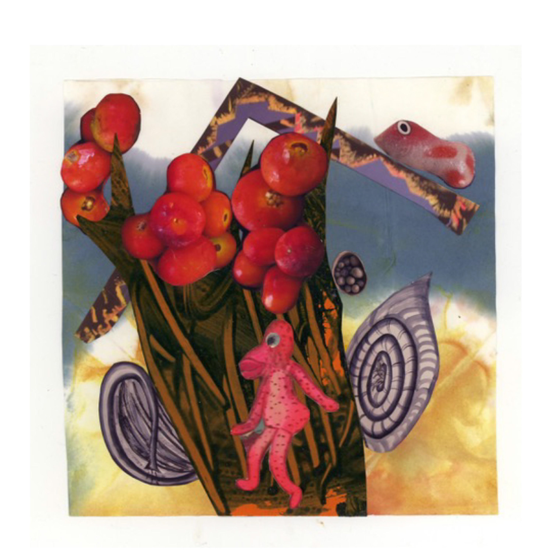 Space Flea 27- Tree Ears – 2011, 6.5 x 6.5”, collage & cyanotype