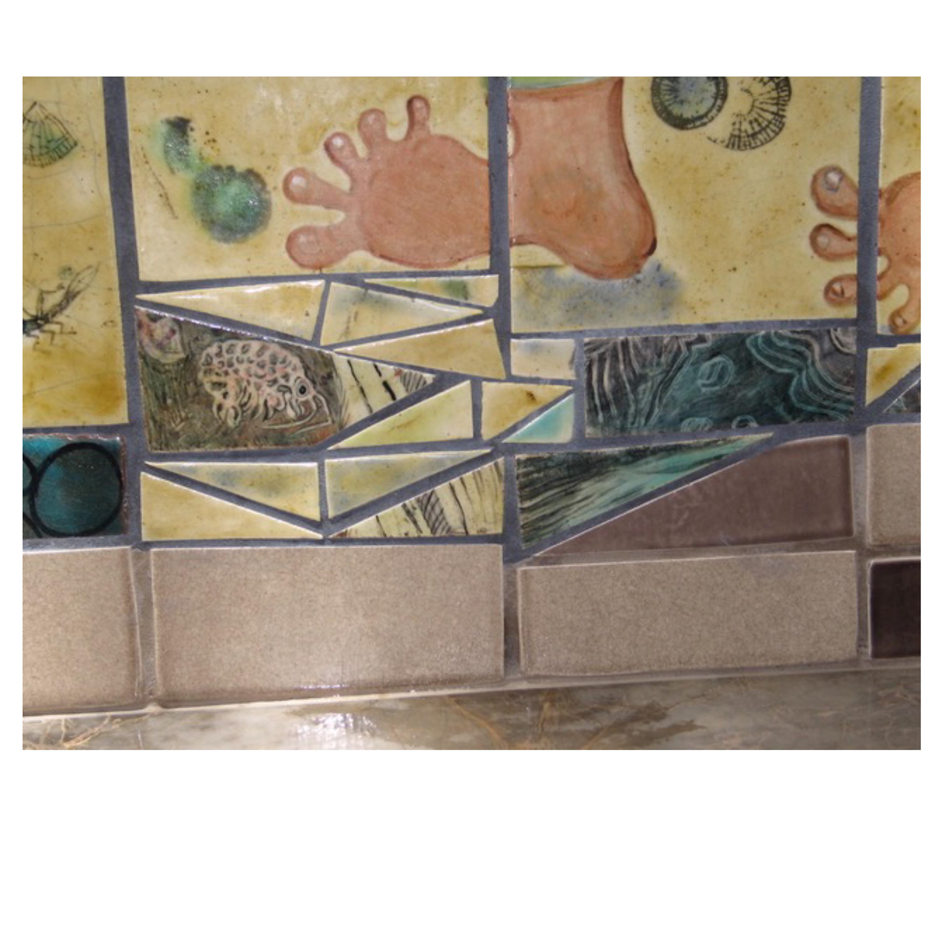 ‘Encounter’- bathroom tile commission detail