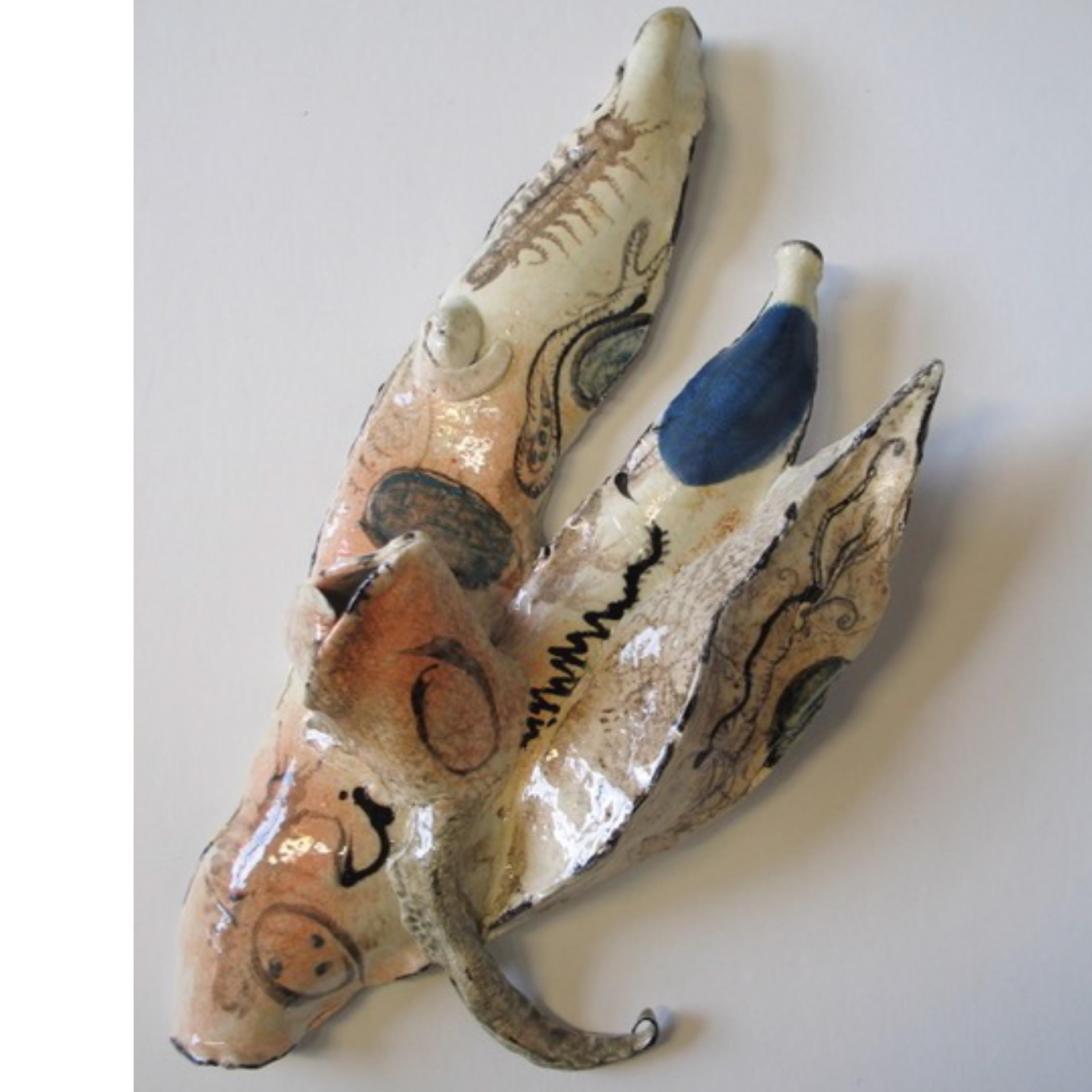 3 Points- 2007, 14 x 7.5 x 3.5” glazed ceramic