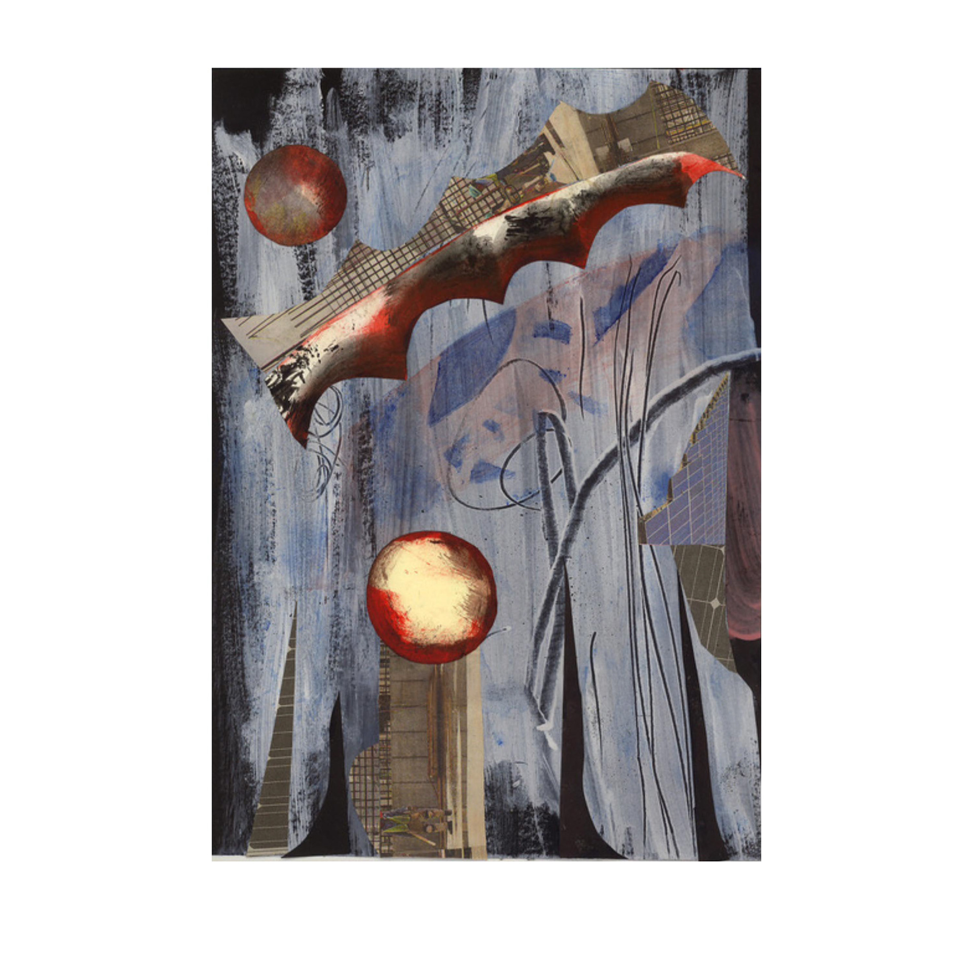 Torrent 1  2008   11”  X  7.5”  Collage, Acrylic