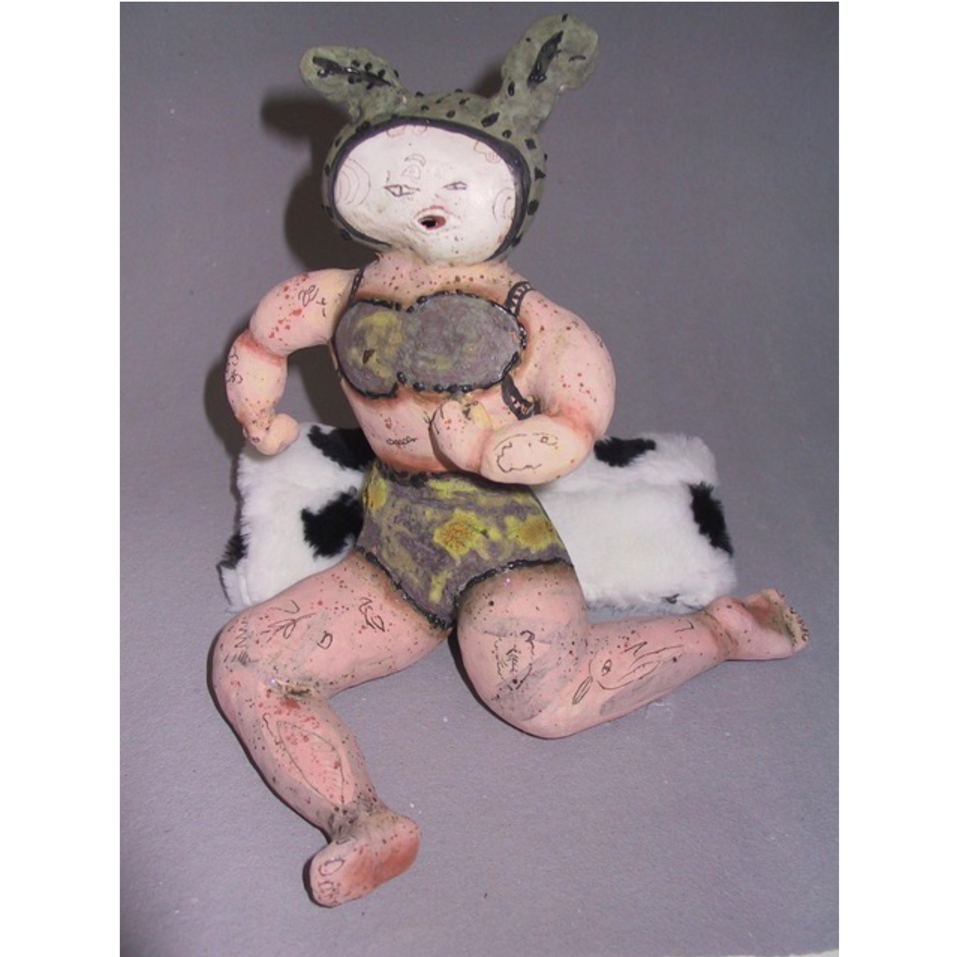 Lady Bedevil- circa 2000, 5.5 x 4.5 x 4.5” ceramic